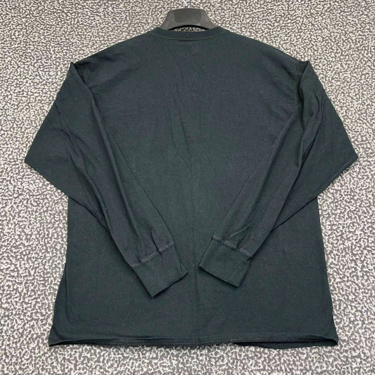Hanes Hanes Beefy-T Shirt Men Black Plain Long Sleeve Henley XL Size US XL / EU 56 / 4 - 2 Thumbnail