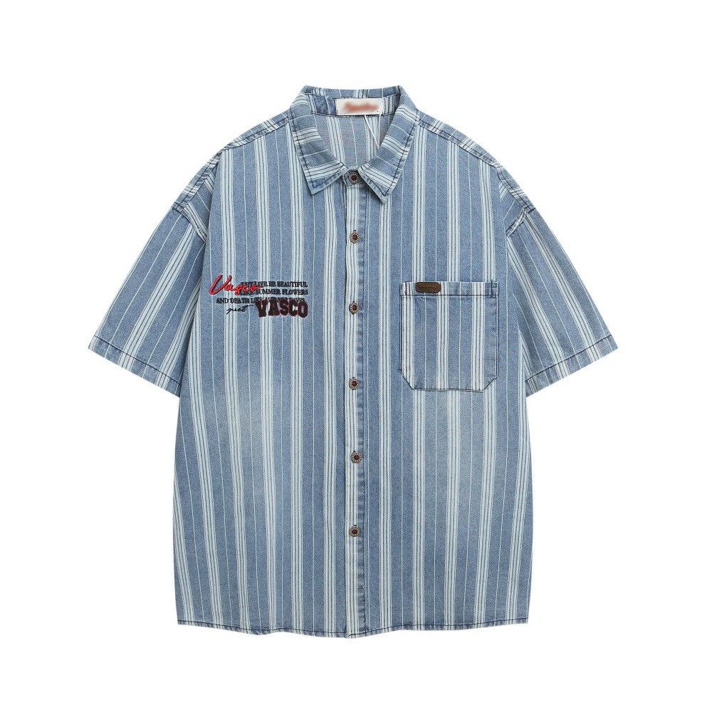 Vintage Men's retro American punk washed denim shirt Size US M / EU 48-50 / 2 - 1 Thumbnail