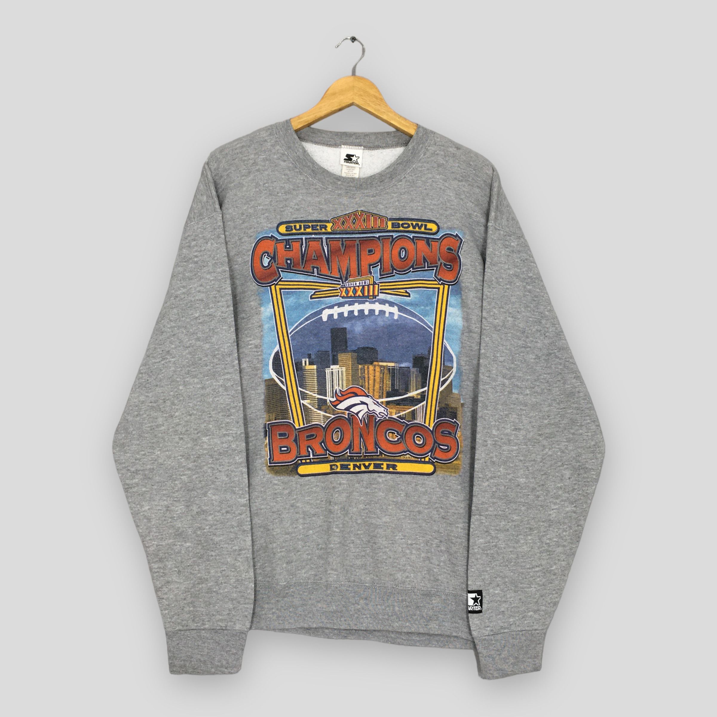 NFL × Starter × Vintage Vintage 90s Denver Broncos NFL Sweatshirt Large Size US L / EU 52-54 / 3 - 1 Thumbnail