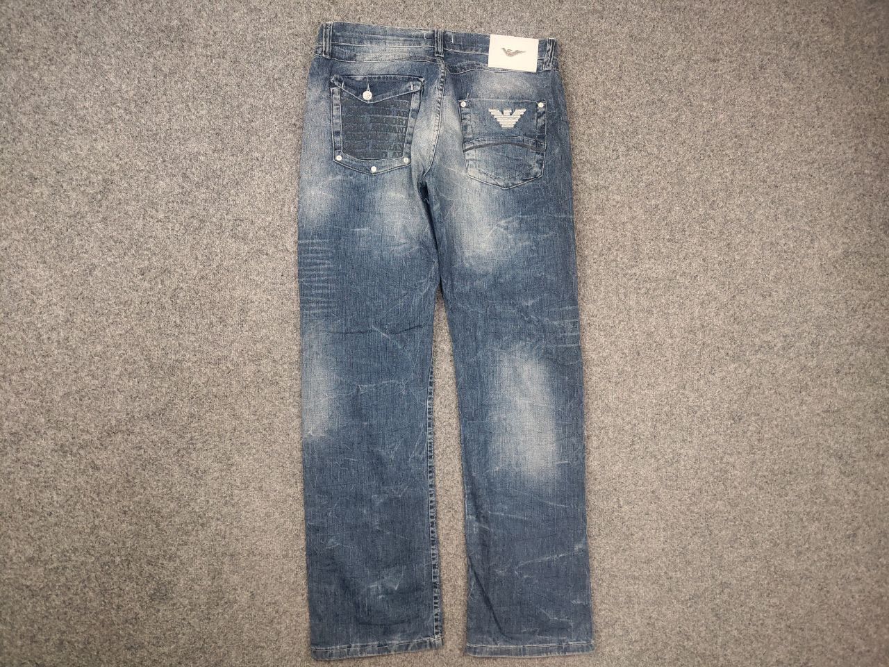 Emporio Armani Vintage Y2K Emporio Armani Embroidered logo Denim Jeans Size US 33 - 5 Thumbnail