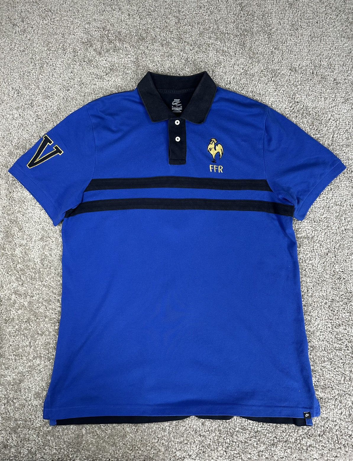 Nike Vintage Nike French Rugby Team Polo Shirt Size US XL / EU 56 / 4 - 1 Thumbnail