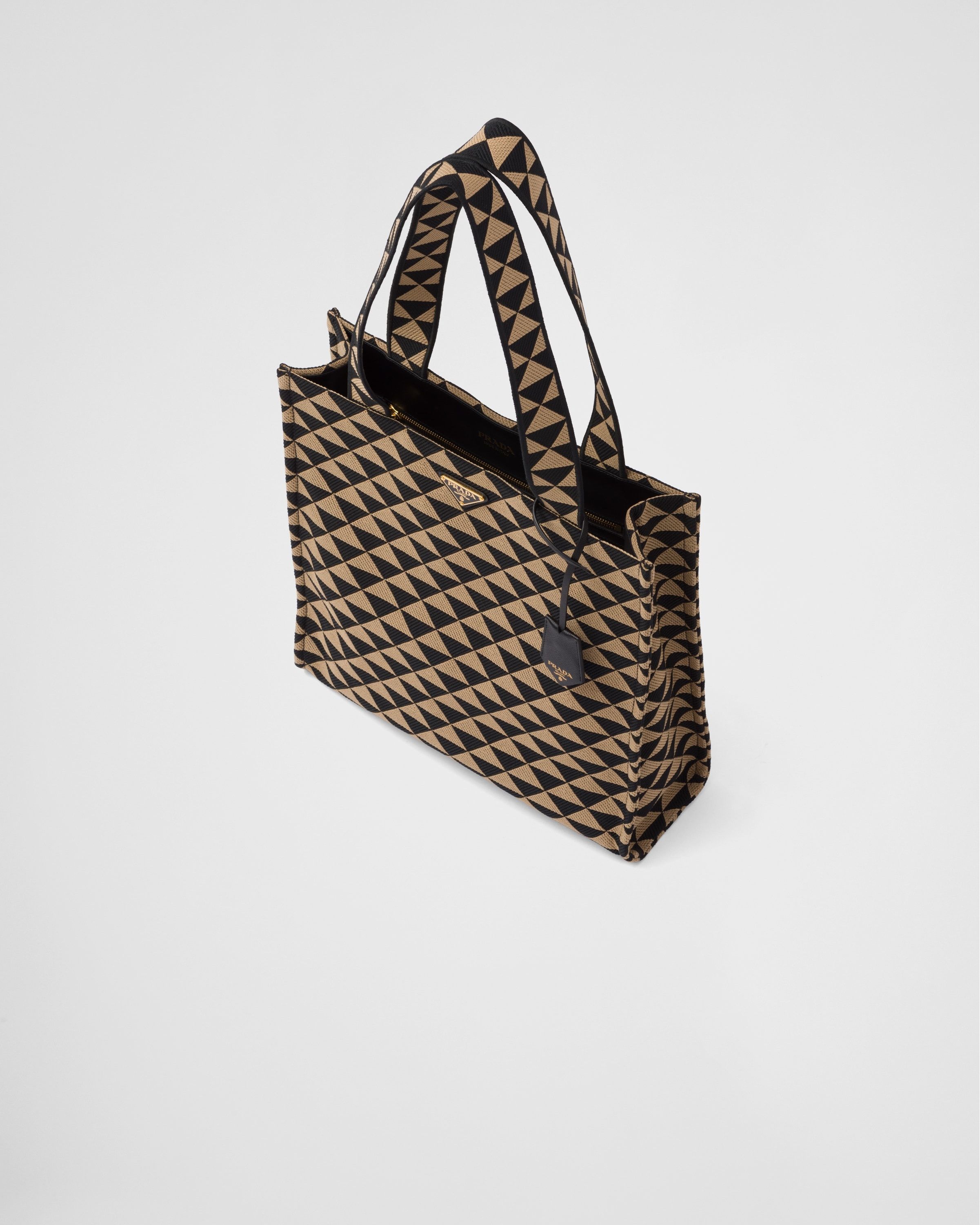 Prada o1bcso1str1025 Size: OS / Jacquard Symbole Bag Beige/Black Size ONE SIZE - 2 Thumbnail