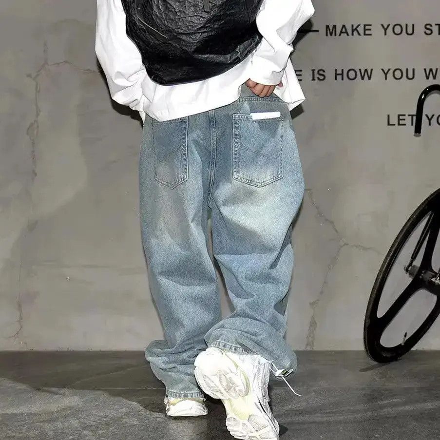 Japanese Brand Distressed Baggy Casual Straight Vintage Retro Jeans y2k Size US 32 / EU 48 - 5 Thumbnail