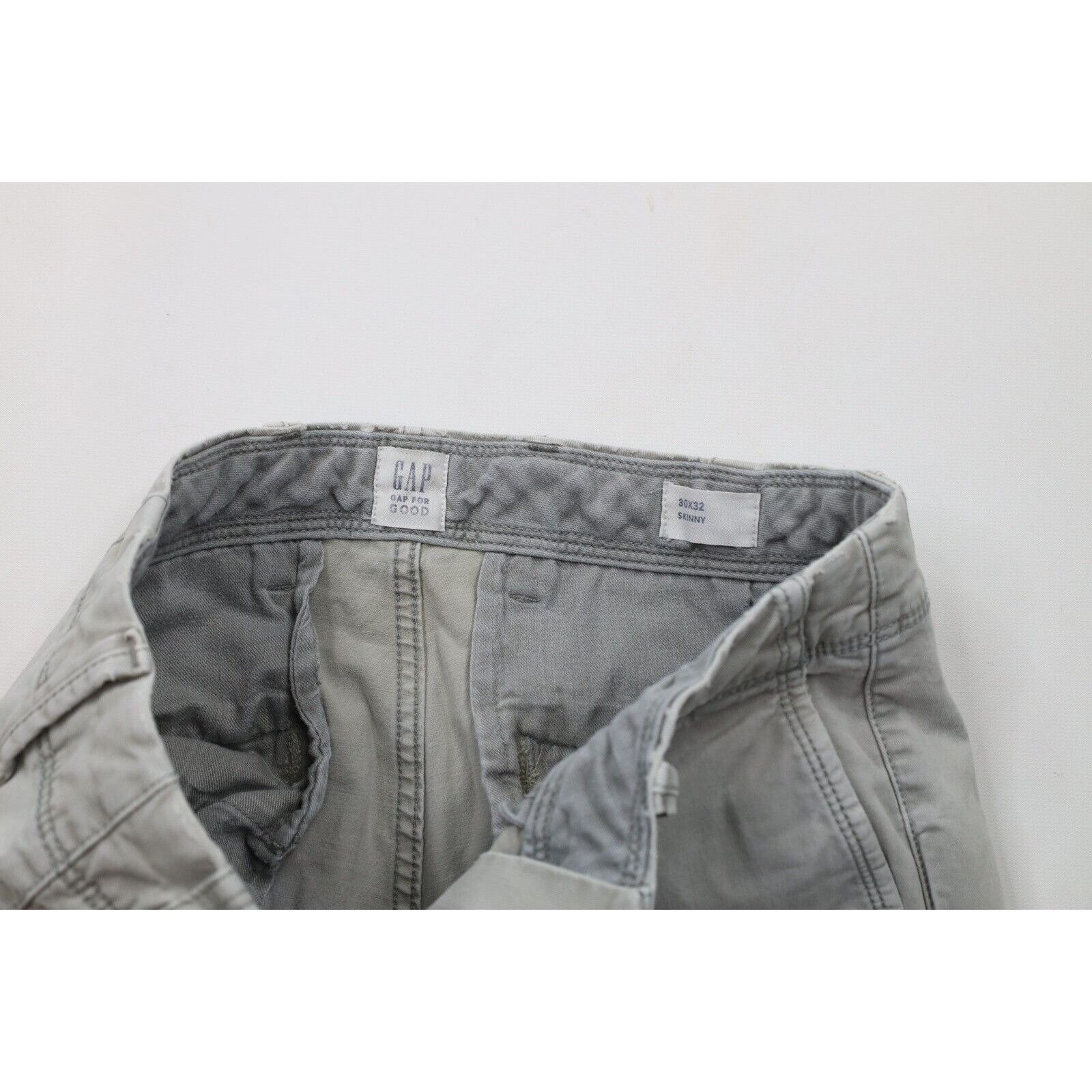 Gap × Vintage Vintage Y2K Gap Faded Stretch Skinny Leg Chinos Pants Size US 30 / EU 46 - 7 Thumbnail