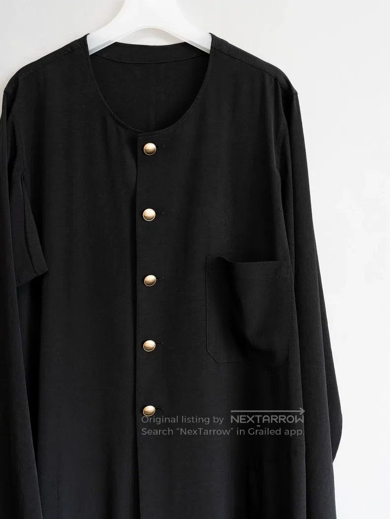 Yohji Yamamoto Yohji Yamamoto 19 AW Collarless Gold Button Triacetate Rob Size US S / EU 44-46 / 1 - 3 Thumbnail
