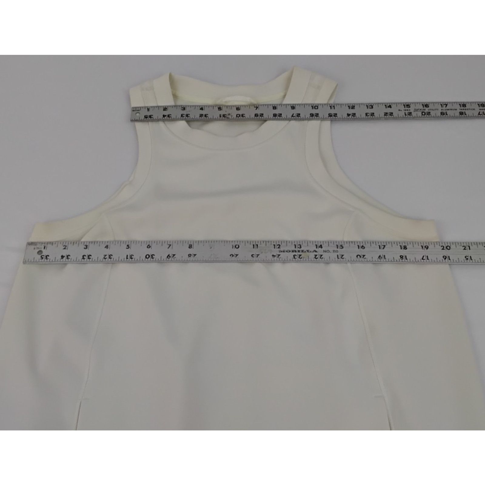 Lululemon Lululemon Nulux Dress Women's 10 White Tank Dress Athletic Size L / US 10 / IT 46 - 8 Thumbnail
