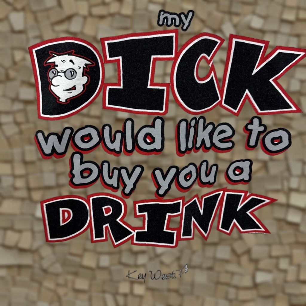 Vintage VINTAGE My Dick Would like to Buy You A Drink T Shirt XL Men White Cotton 90s Funny Raunchy Logo Short Sleeve Crew Neck Stedman Size US XL / EU 56 / 4 - 1 Thumbnail