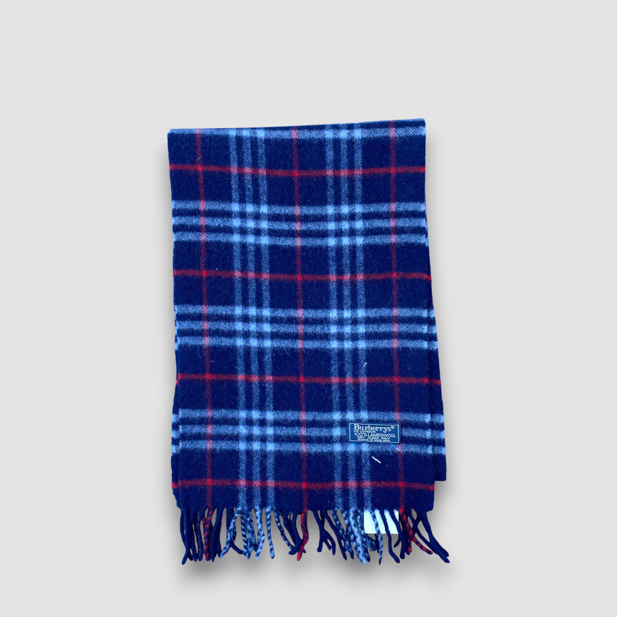 Burberry Vintage Burberry Scarf Muffler Wool Winter Fringe Scarves Size ONE SIZE - 2 Thumbnail