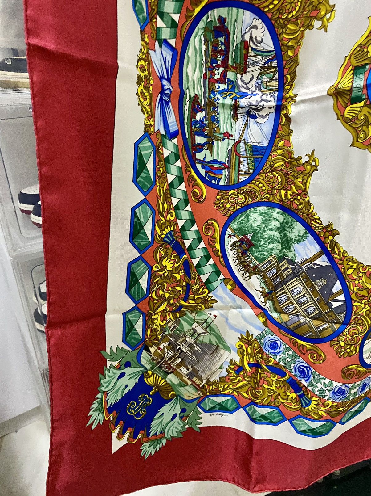 Hermes HERMES MULTI-COLORED L'ENTENTE CORDIALE 90CM SILK SCARF Size ONE SIZE - 4 Thumbnail