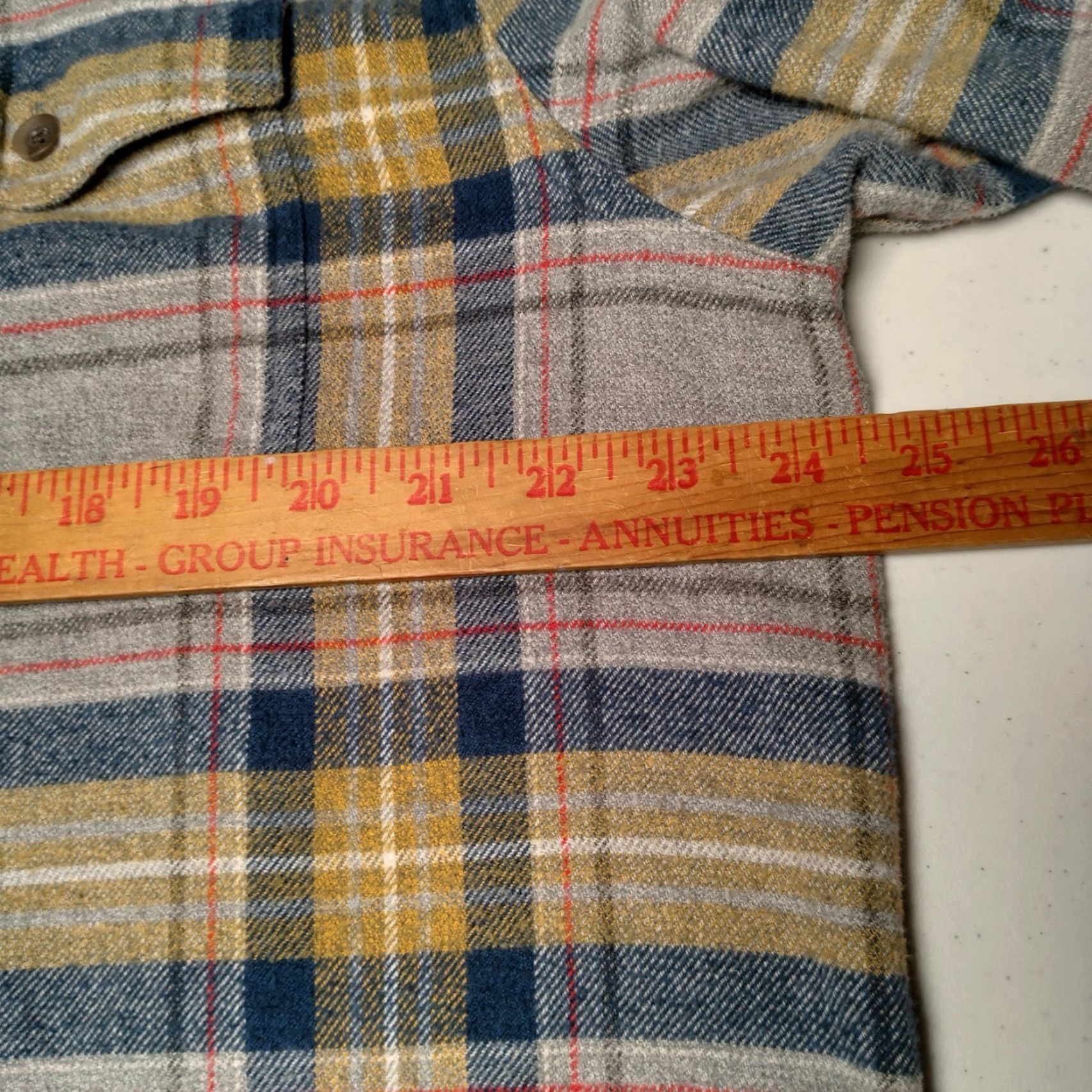 Vintage Woolrich Flannel Shirt XL Gray Blue Plaid Button-Down Work Outdoors Mens Size US XL / EU 56 / 4 - 5 Thumbnail