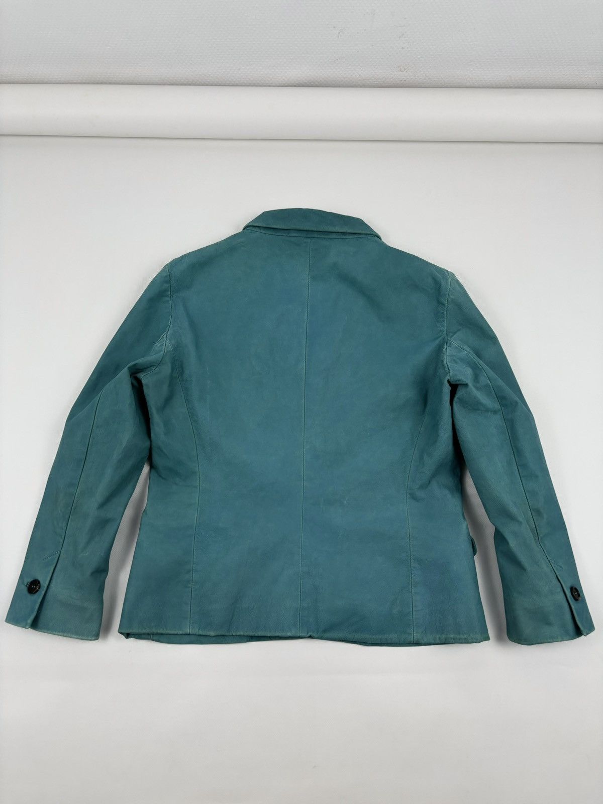 Prada RARE Milano Luna Rossa Italy Leather Biker Jacket 3-Buttons Blazer Pocket Coat Size 46 Size M / US 6-8 / IT 42-44 - 7 Thumbnail