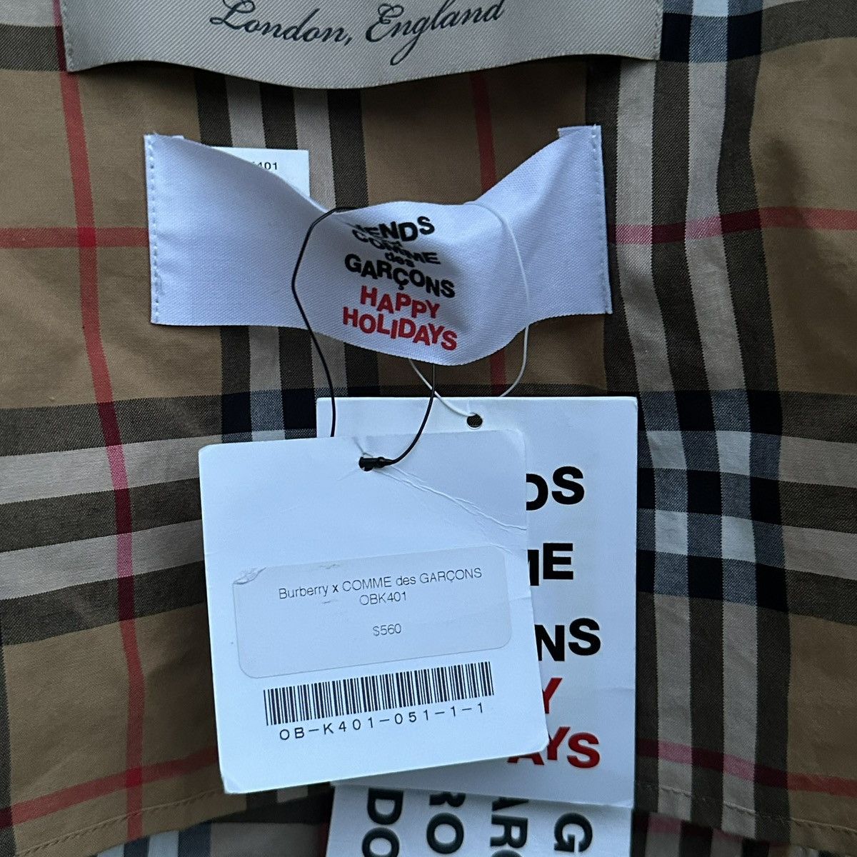 Burberry Burberry x Comme des Garçons 2018 Capsule Scarf Size ONE SIZE - 6 Thumbnail