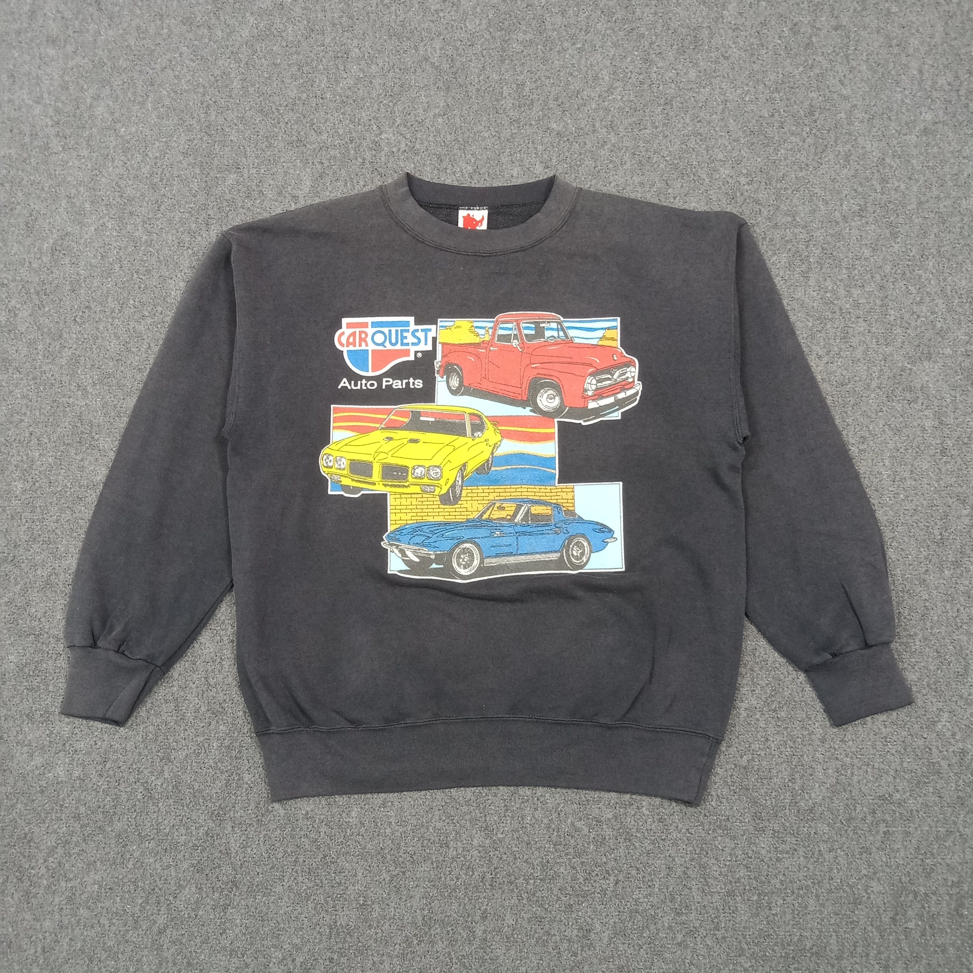 Vintage Vintage 90s Rugged Carquest Classic Sweatshirt C278N30 Size US L / EU 52-54 / 3 - 1 Thumbnail