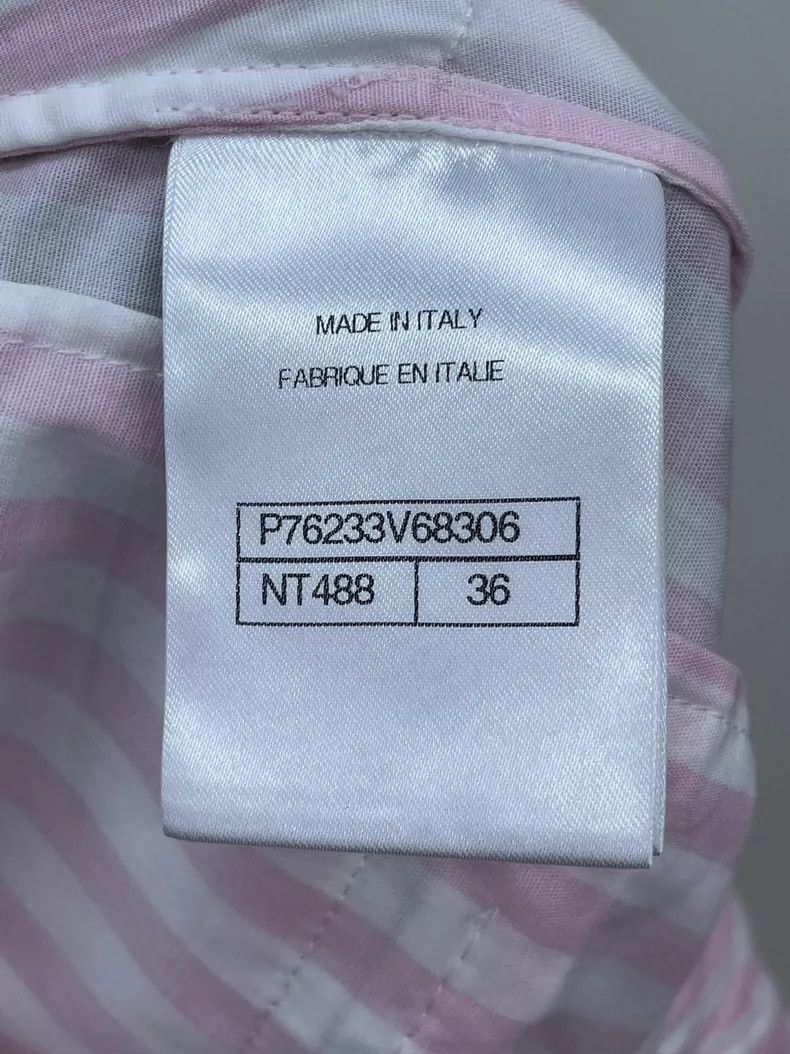 Chanel Chanel 24 pink and white striped hot diamond logo trousers Size 24" / US 00 / IT 34 - 7 Thumbnail