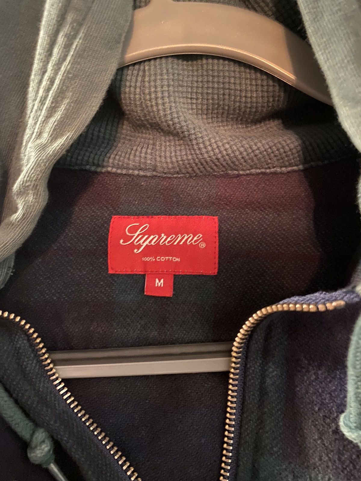 Supreme Half Zip Hooded Flannel Size US M / EU 48-50 / 2 - 4 Thumbnail