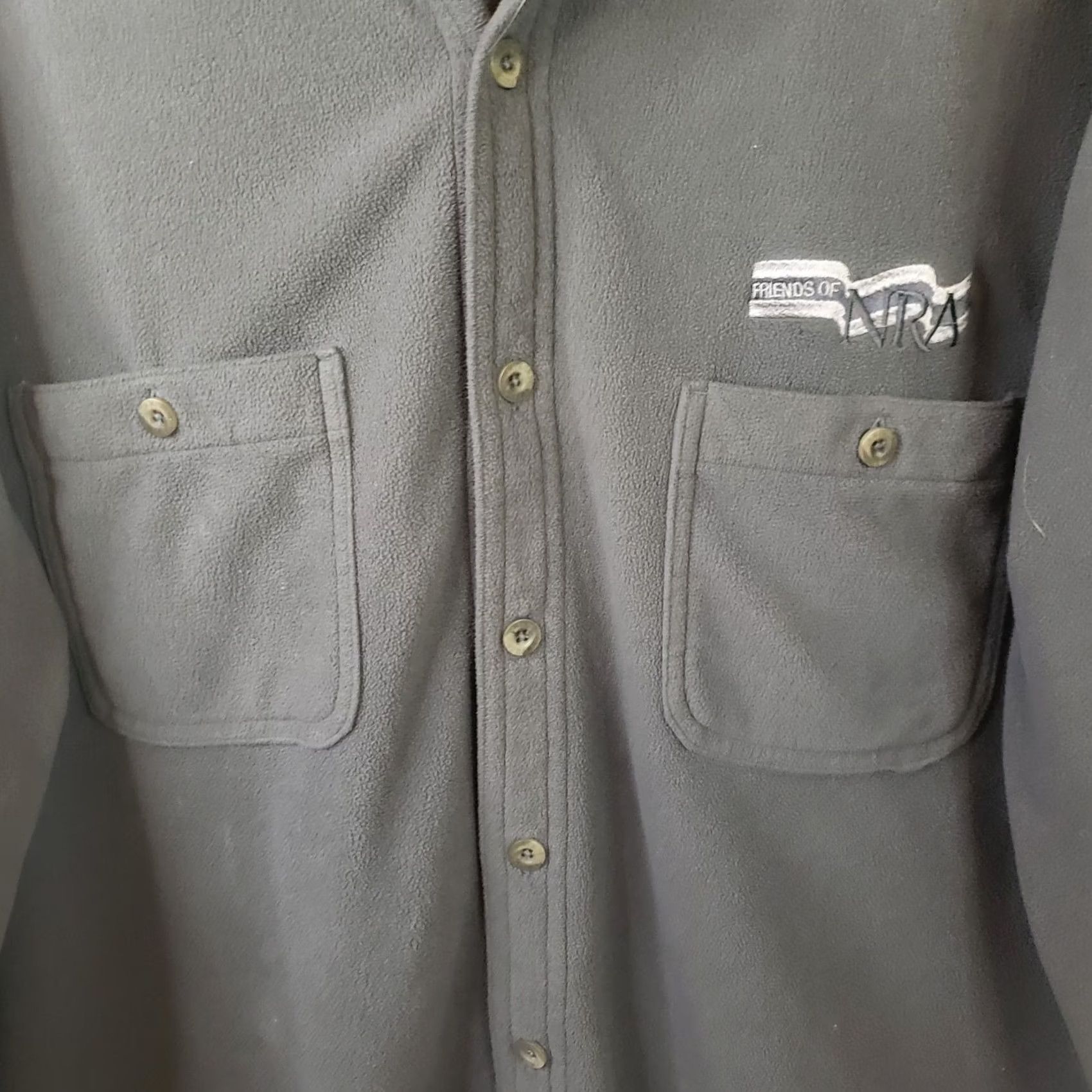 Vintage Friends Of NRA Shirt Mens Gray 3XL Long Sleeve Classic Fit American USA Button-Up Casual Workwear Polyester Blend Size US XXL / EU 58 / 5 - 5 Thumbnail
