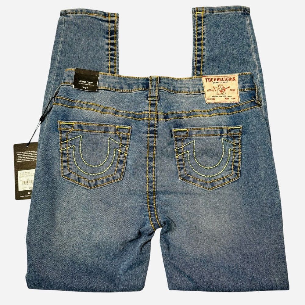 True Religion NWT New $199 True Religion JENNIE MID RISE BIG T CURVY SKIN Size 27" / US 4 / IT 40 - 4 Thumbnail