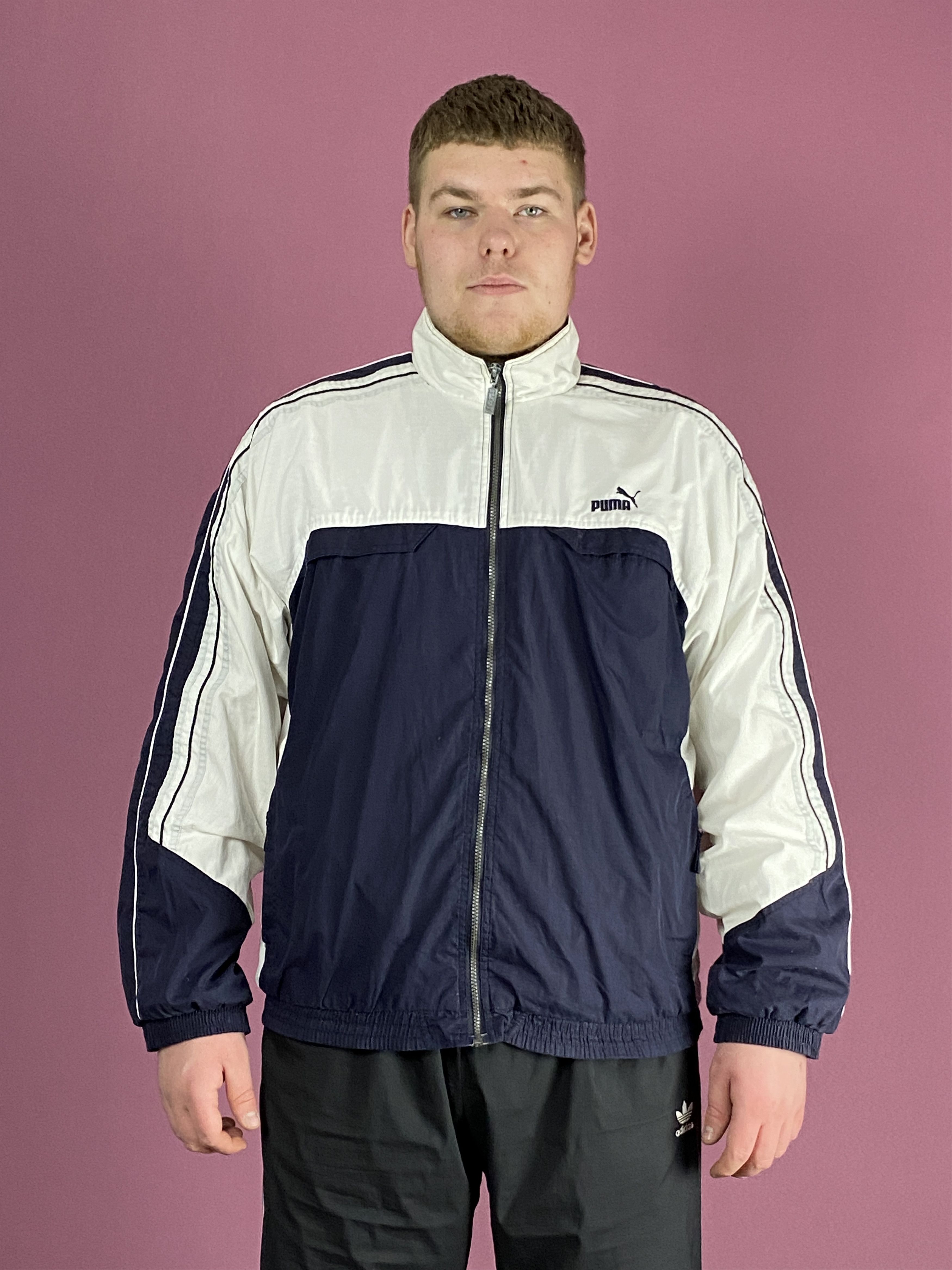 Puma × Vintage 90s Puma Vintage Men's Windbreaker Jacket - XXL Size US XXL / EU 58 / 5 - 1 Thumbnail