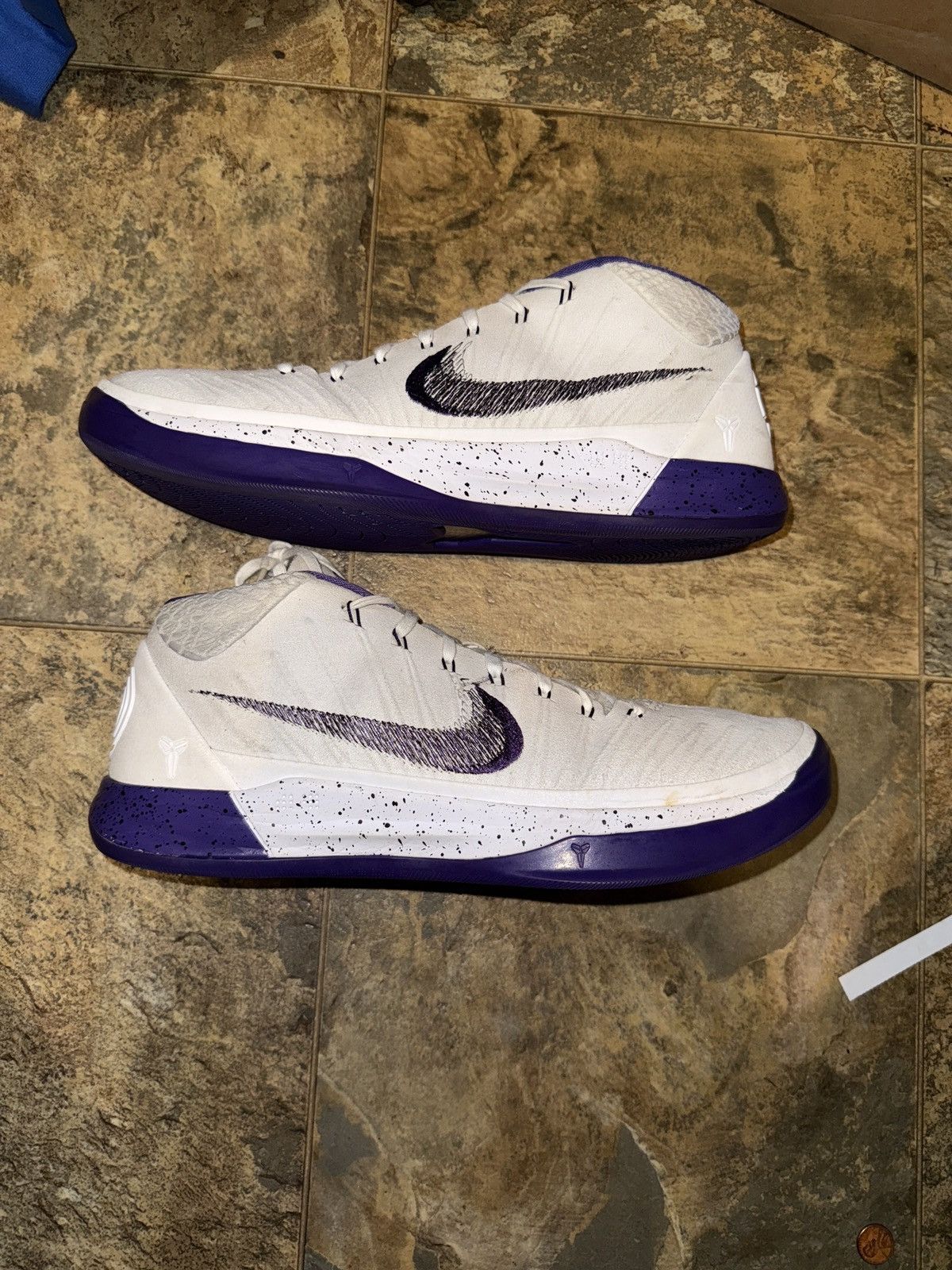 Nike Nike Kobe A.D. Mid Baseline White Court Purple Size 13 Used Size US 13 / EU 46 - 6 Thumbnail