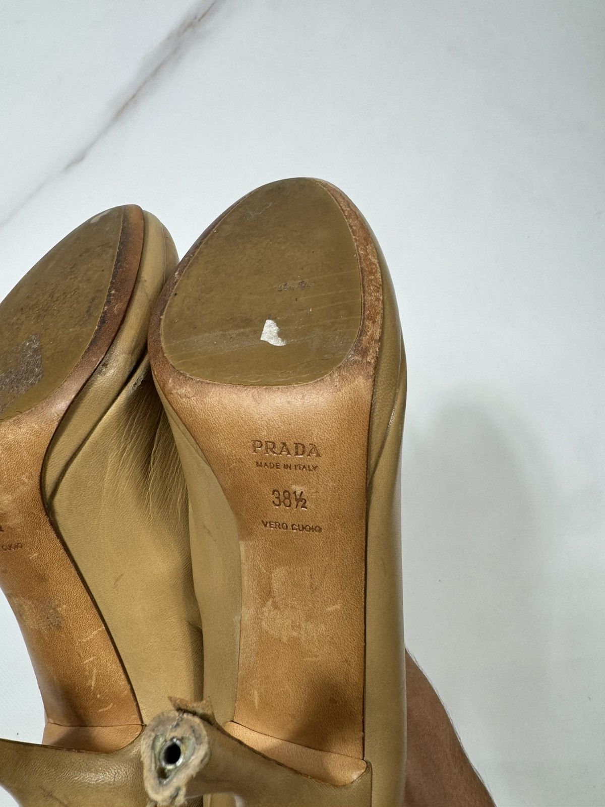Prada Prada Nude Patent Leather Hight Heels Size US 7 / IT 37 - 14 Thumbnail