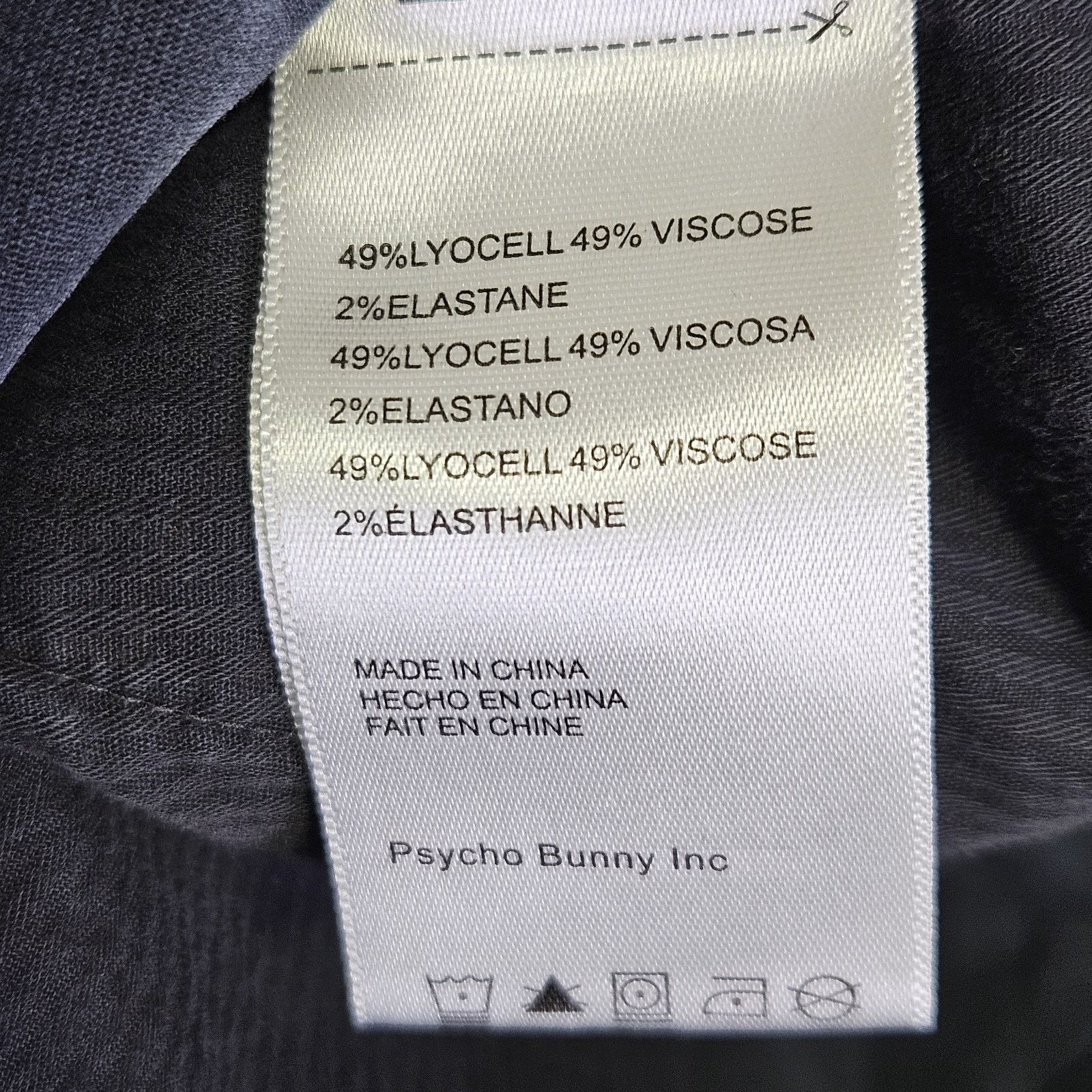 Psycho Bunny Psycho Bunny Willis Shorts Navy Stretch Tencel Size US 31 - 13 Thumbnail