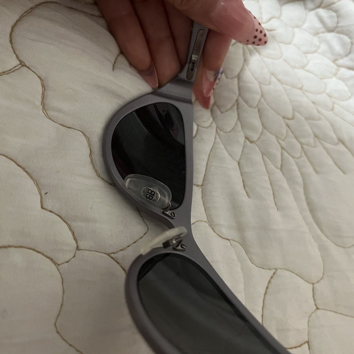 Balenciaga Balenciaga engraved silver glasses Size ONE SIZE - 5 Thumbnail
