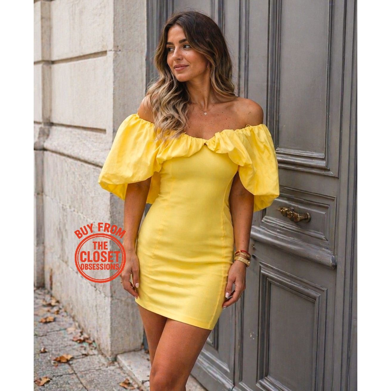 zara yellow off the shoulder dress Zara New In Wedding Guest Dress  How gorgeous is this yellow midi  halterneck wedding guest dress from @zara I love the colour and fit and  this would make the perfect dress