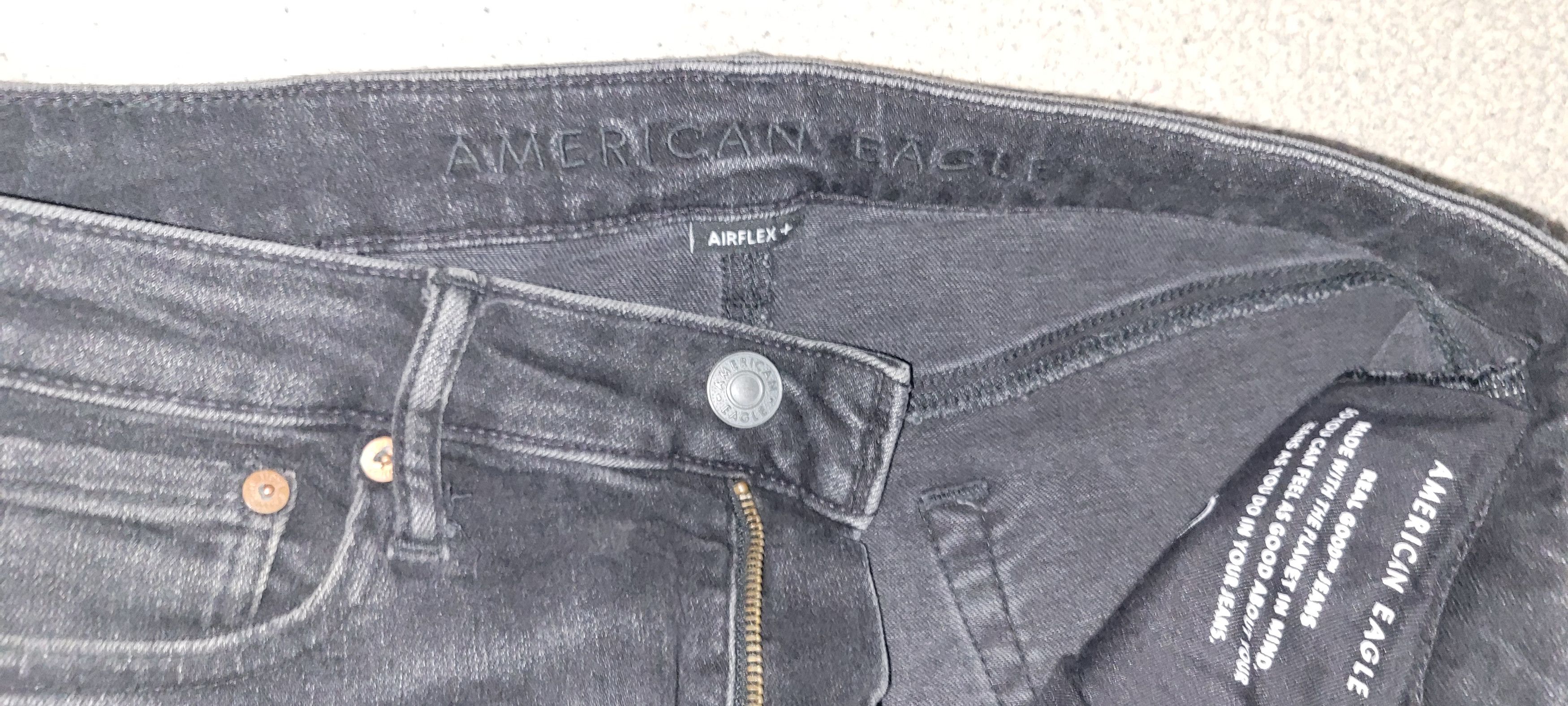 American Eagle Outfitters America Eagle Black Denim Jeans Size US 31 - 3 Thumbnail