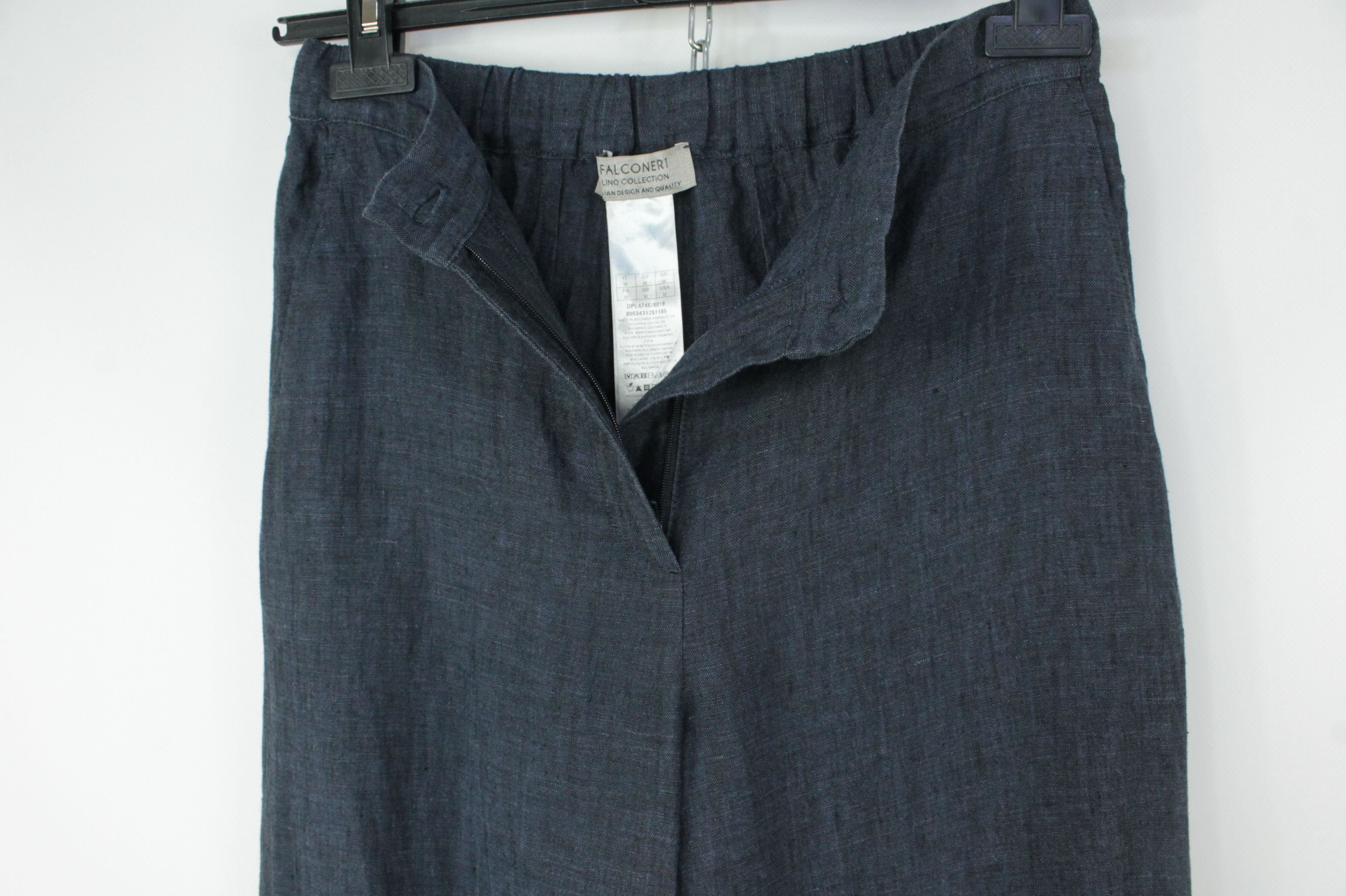 Falcone Falconeri Linen Pants Straight Fit High Rise Women's Size 28" / US 6 / IT 42 - 2 Thumbnail