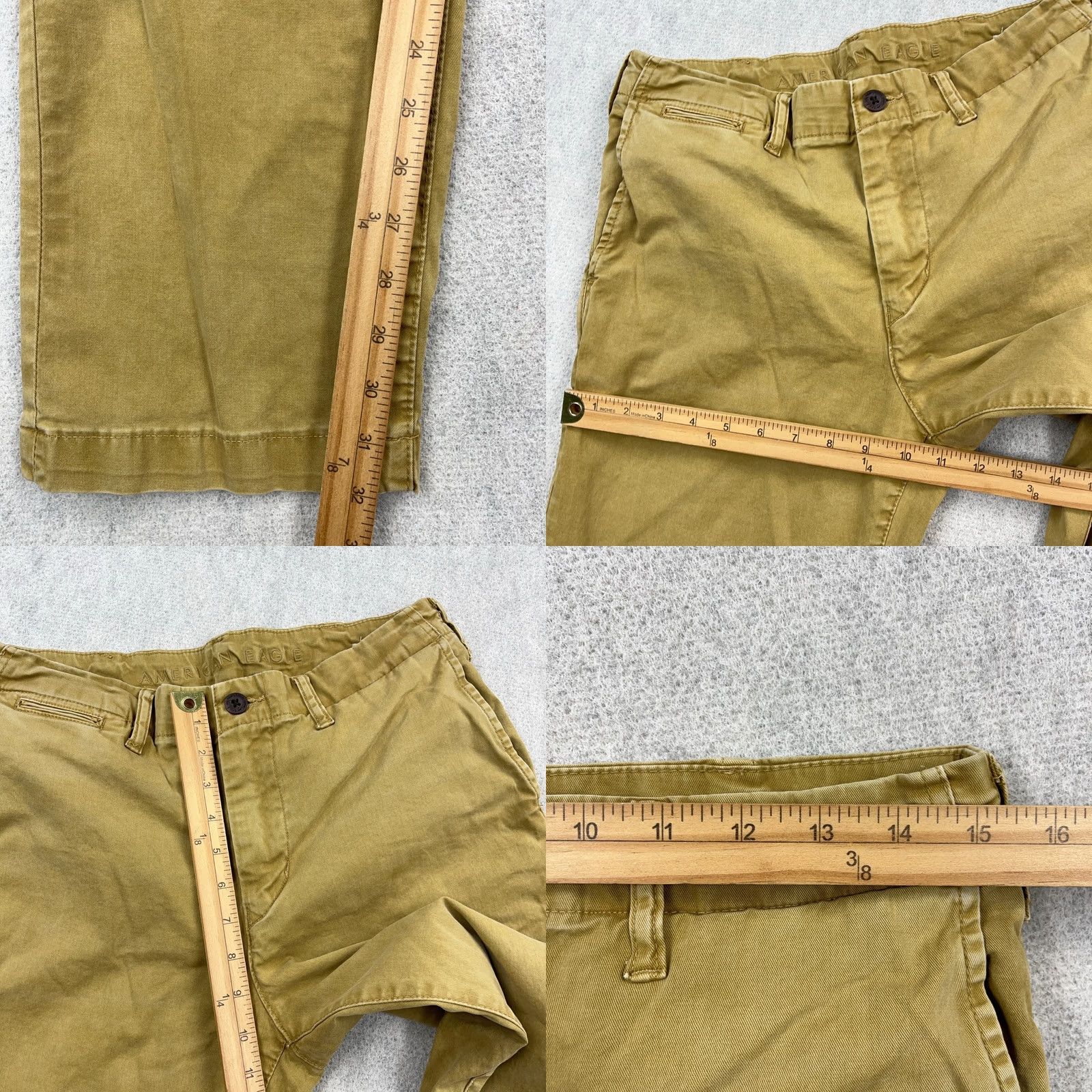 American Eagle Outfitters American Eagle Pants Men 30x34 Brown Chino Relaxed Straight Khaki Dress Slacks Size US 30 / EU 46 - 8 Thumbnail
