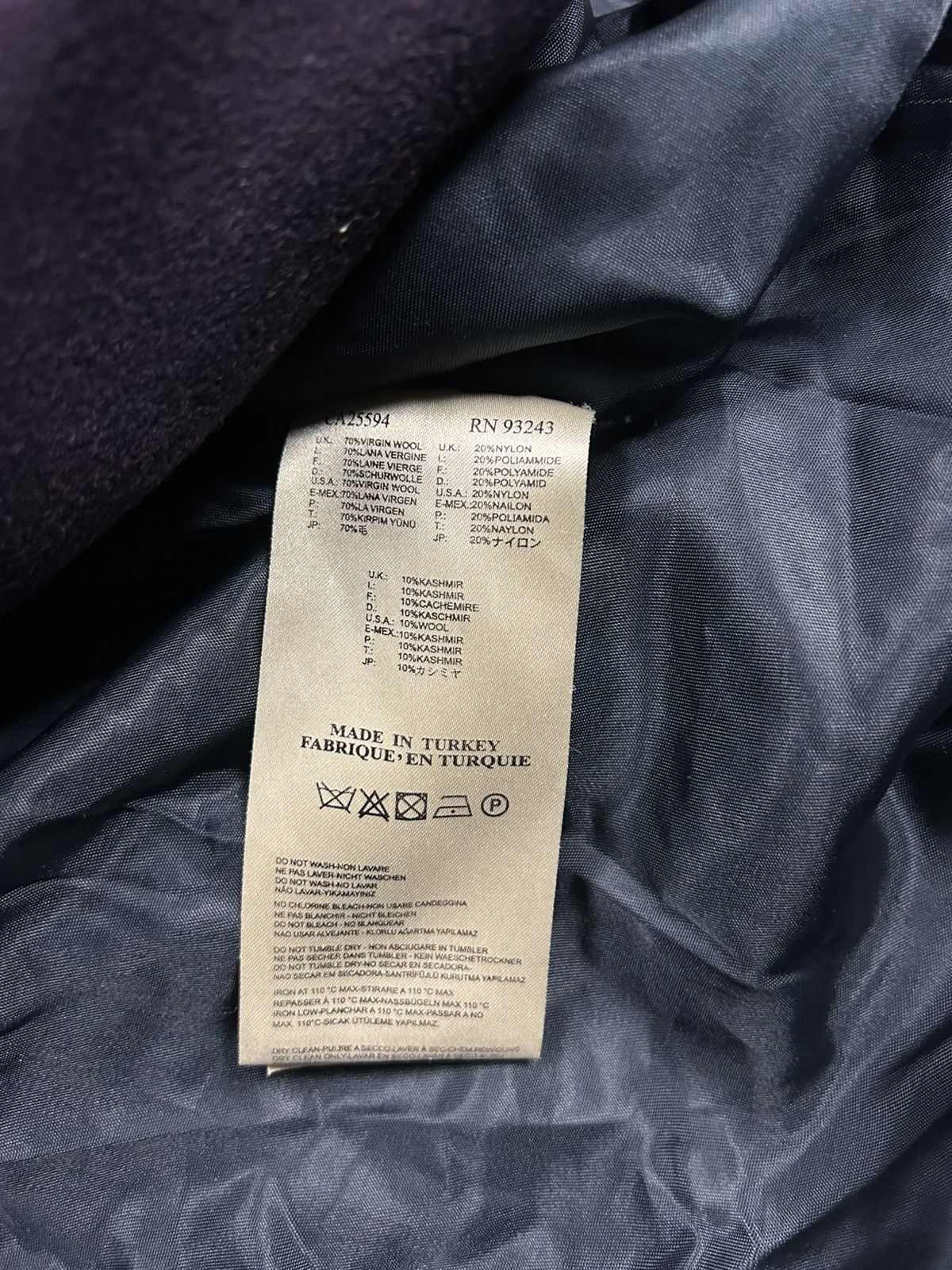 Diesel × Vintage Diesel coat purple Y2K wool cashmere blend vintage Size US S / EU 44-46 / 1 - 6 Thumbnail