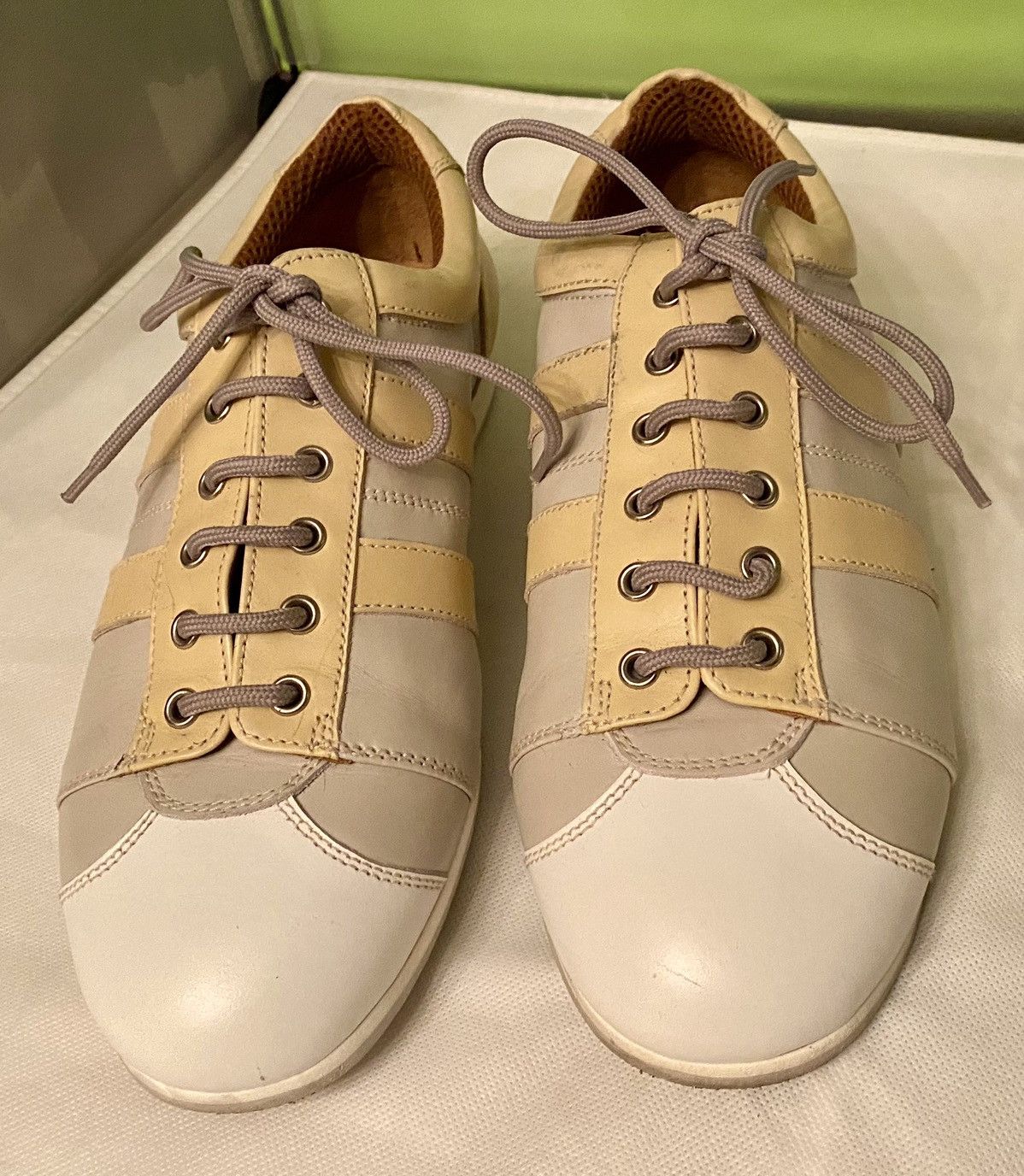 Byblos Byblos 🇮🇹 leather tri-color mesh lined retro sneakers 9 Size US 9 / EU 42 - 3 Thumbnail