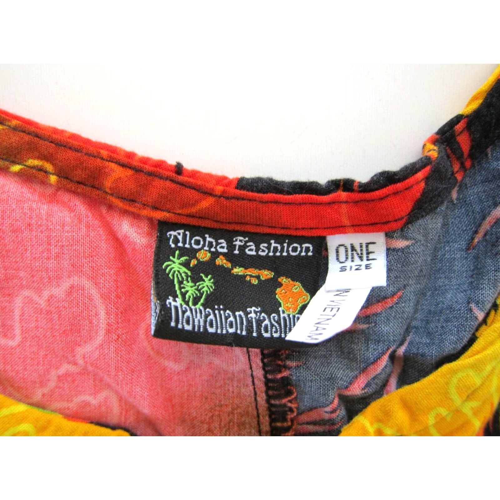 ALOHAS VTG Aloha Fashion Hawaiian Yellow Red Green Floral Sleeveless Tank Dress Large Size L / US 10 / IT 46 - 4 Thumbnail