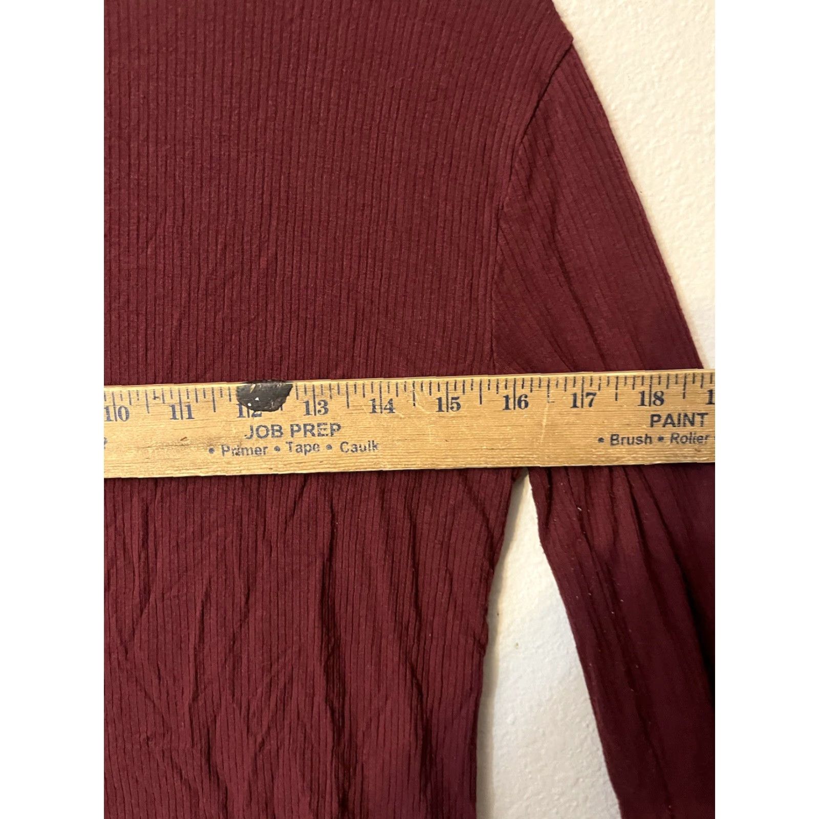 Pacsun Pacsun Cropped Long Sleeve Women's L Casual Red Waffle Knit School PacSun Shirt Shirt Size S / US 4 / IT 40 - 5 Thumbnail