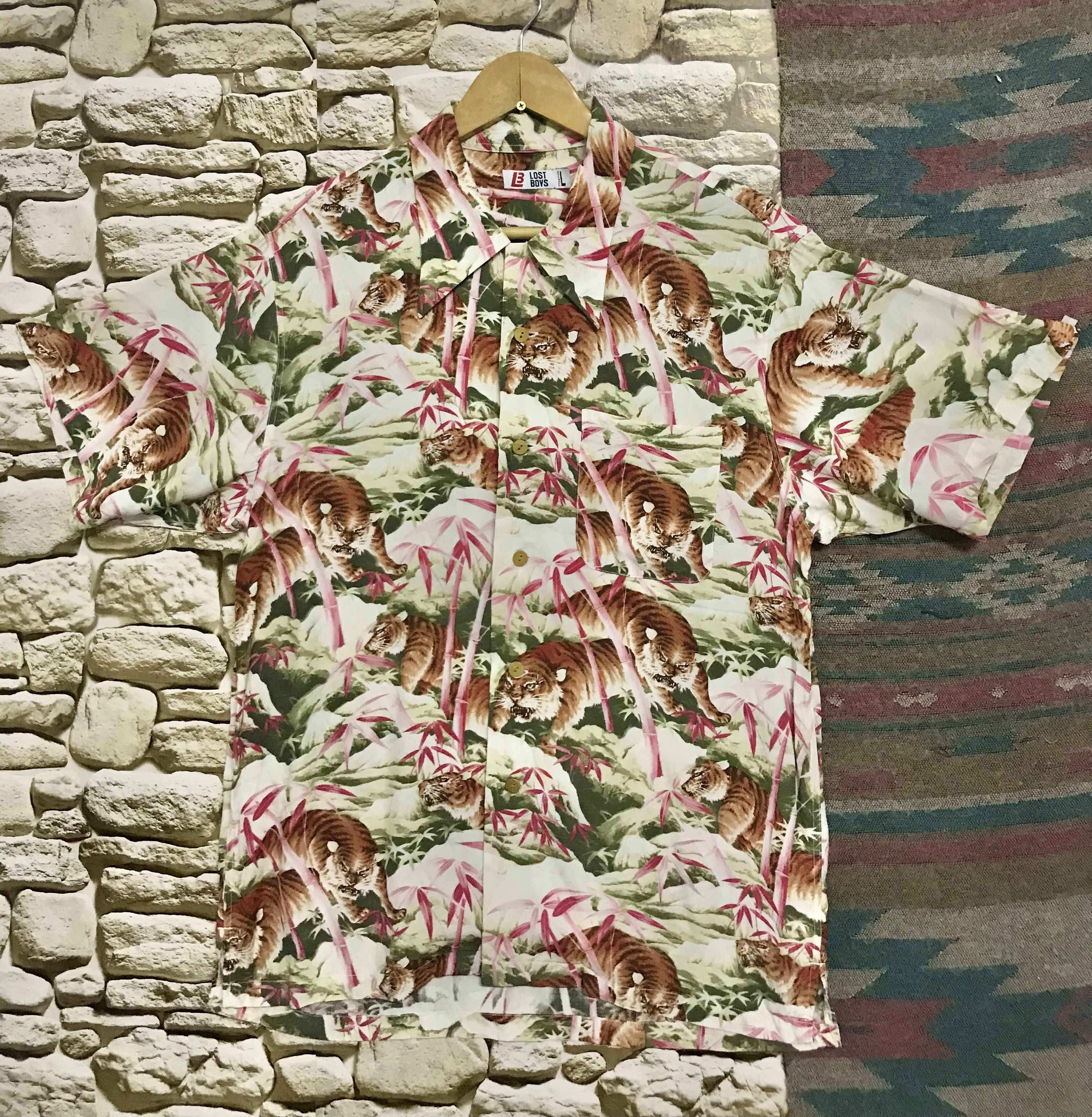 Japanese Brand Hawaiian Tiger Bambo Rayon Shirt Size US L / EU 52-54 / 3 - 1 Thumbnail