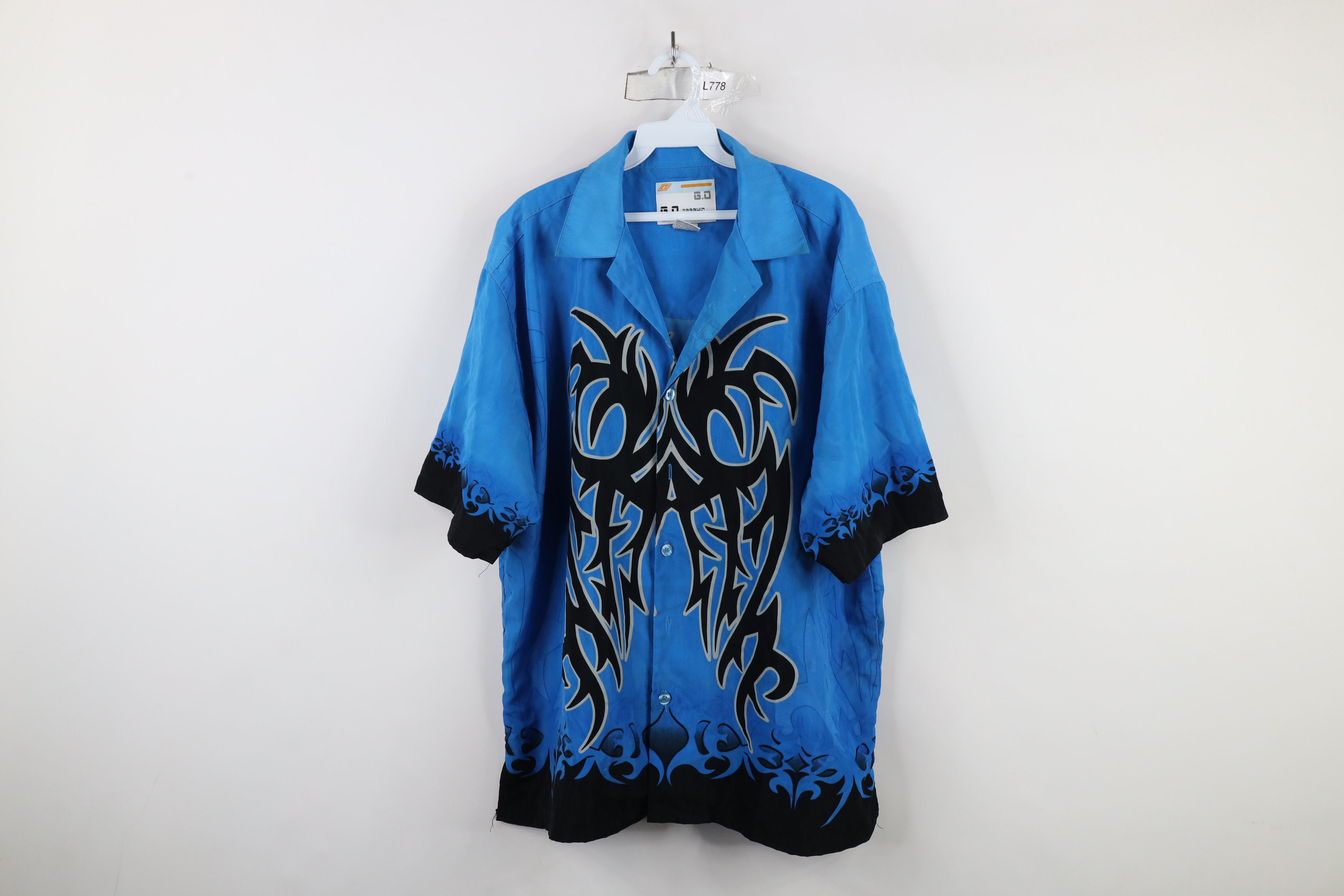 Vintage Vintage 90s Y2K Streetwear Tribal Gambler Poker Button Shirt Size US L / EU 52-54 / 3 - 1 Thumbnail