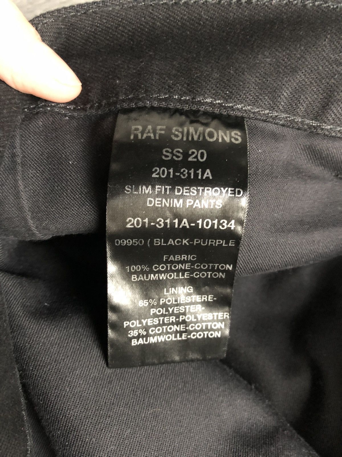 Raf Simons Raf Simons purple Double layered destroyed denim SS20 Size US 31 - 6 Thumbnail