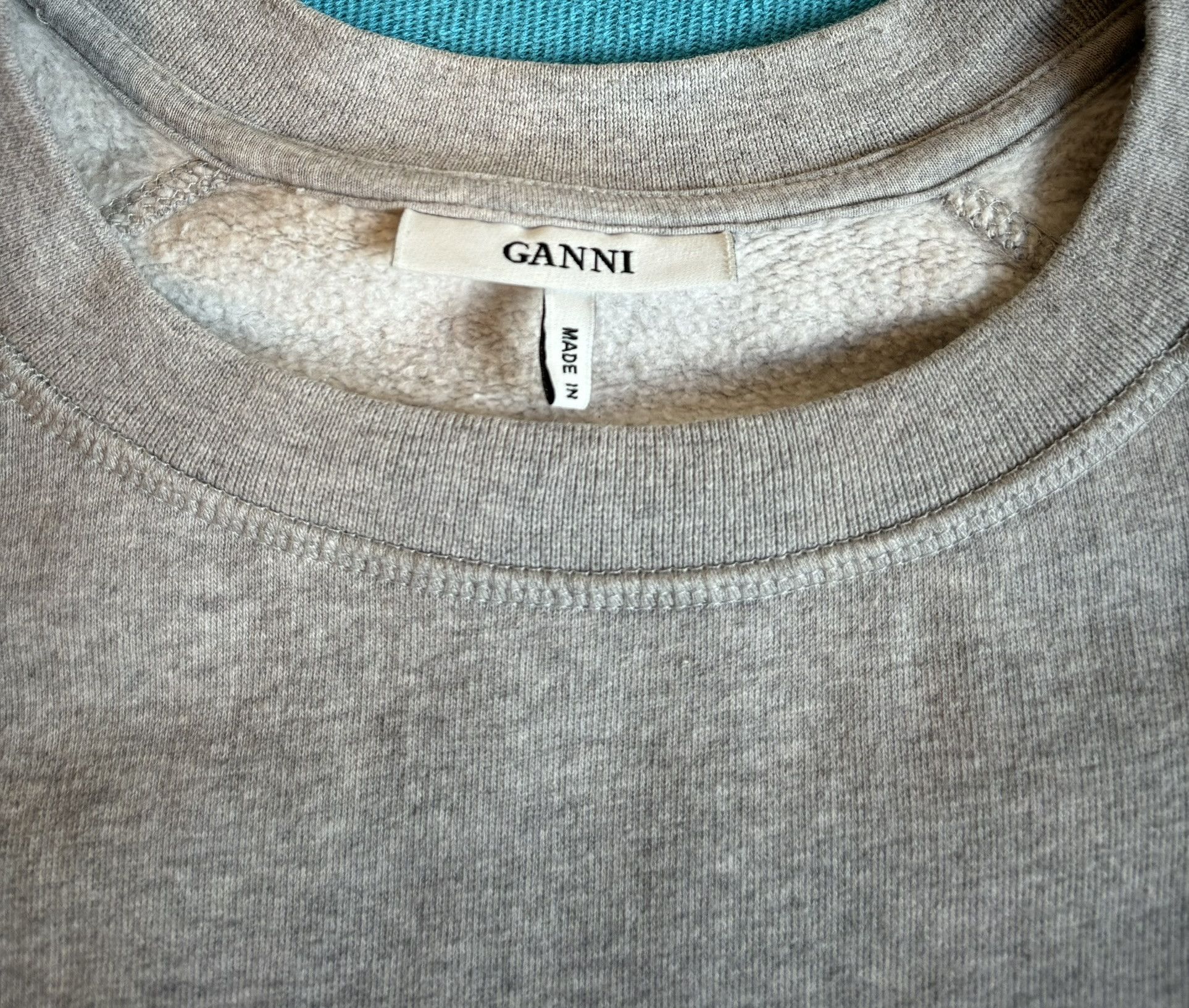 Ganni Ganni Love gray sweatshirt size L Size L / US 10 / IT 46 - 11 Thumbnail