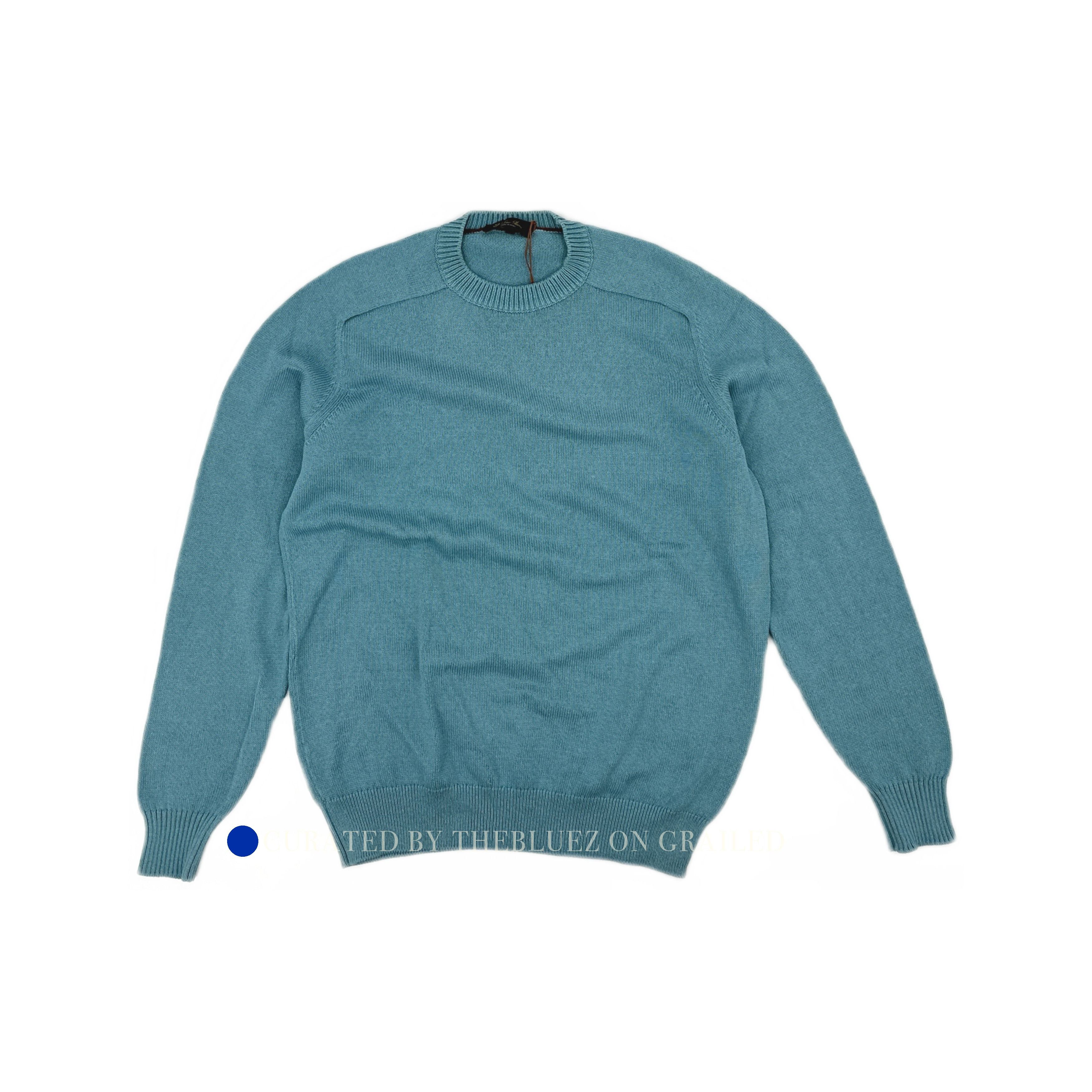 Loro Piana Blue Crewneck Sweater Size US L / EU 52-54 / 3 - 1 Thumbnail