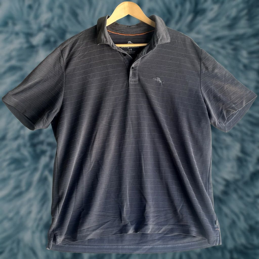 Tommy Bahama Tommy Bahama Polo Shirt Mens L Gray Striped Casual Adult Size US L / EU 52-54 / 3 - 1 Thumbnail