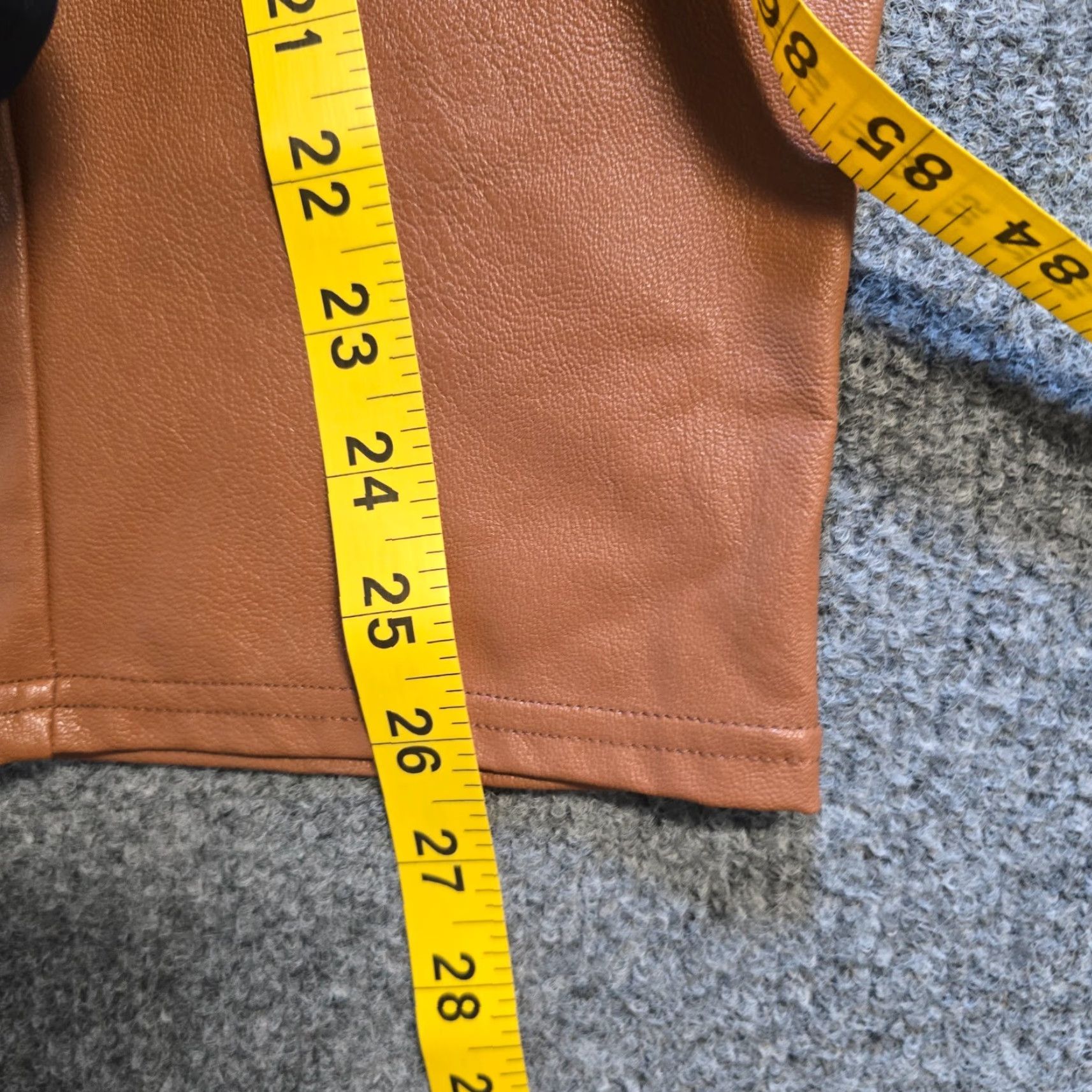 Commando Commando Pants Women XS Brown Faux Leather Belted High Waist Taper Capsule Size 26" / US 2 / IT 38 - 7 Thumbnail