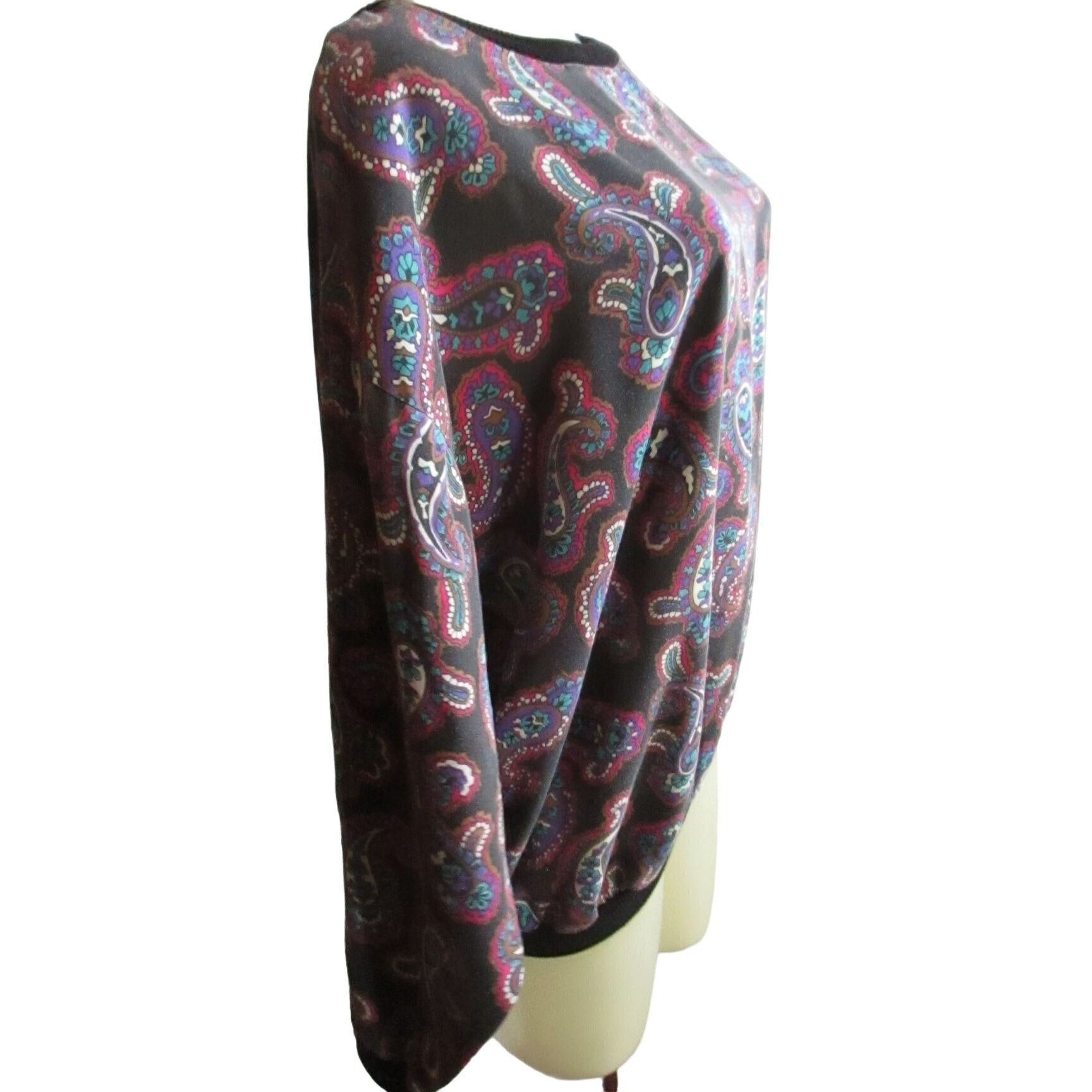 Vintage Vintage Women's Pullover Shirt 15-16 Large 1980's Paisley Pr Size L / US 10 / IT 46 - 6 Thumbnail