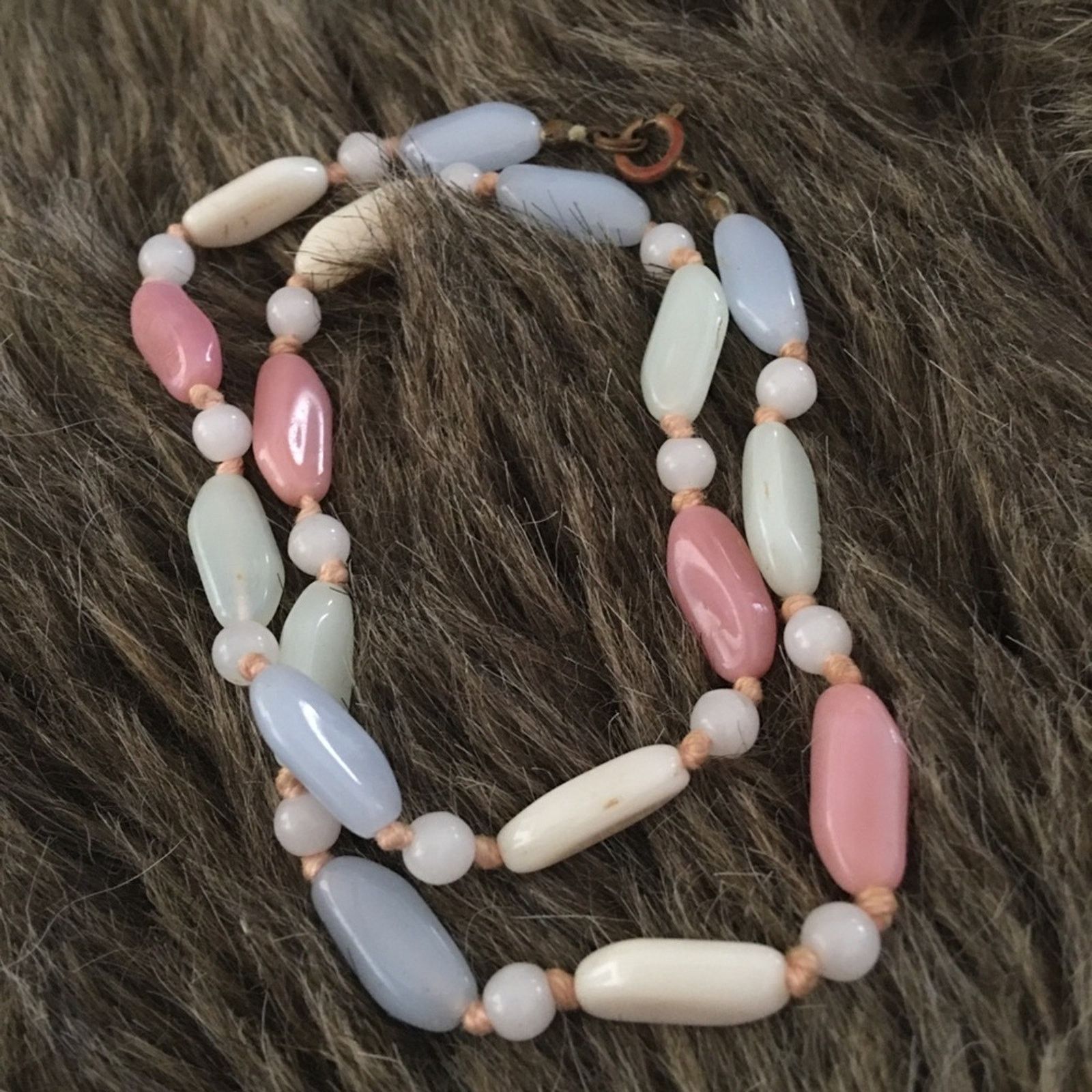 Vintage Vintage 70s knotted agate bead choker necklace Size ONE SIZE - 6 Thumbnail