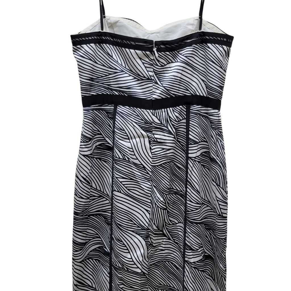 Bcbgmaxazria BCBGMAXAZRIA Elin Maxi Black & White Striped Bustier Dress Size L / US 10 / IT 46 - 3 Thumbnail