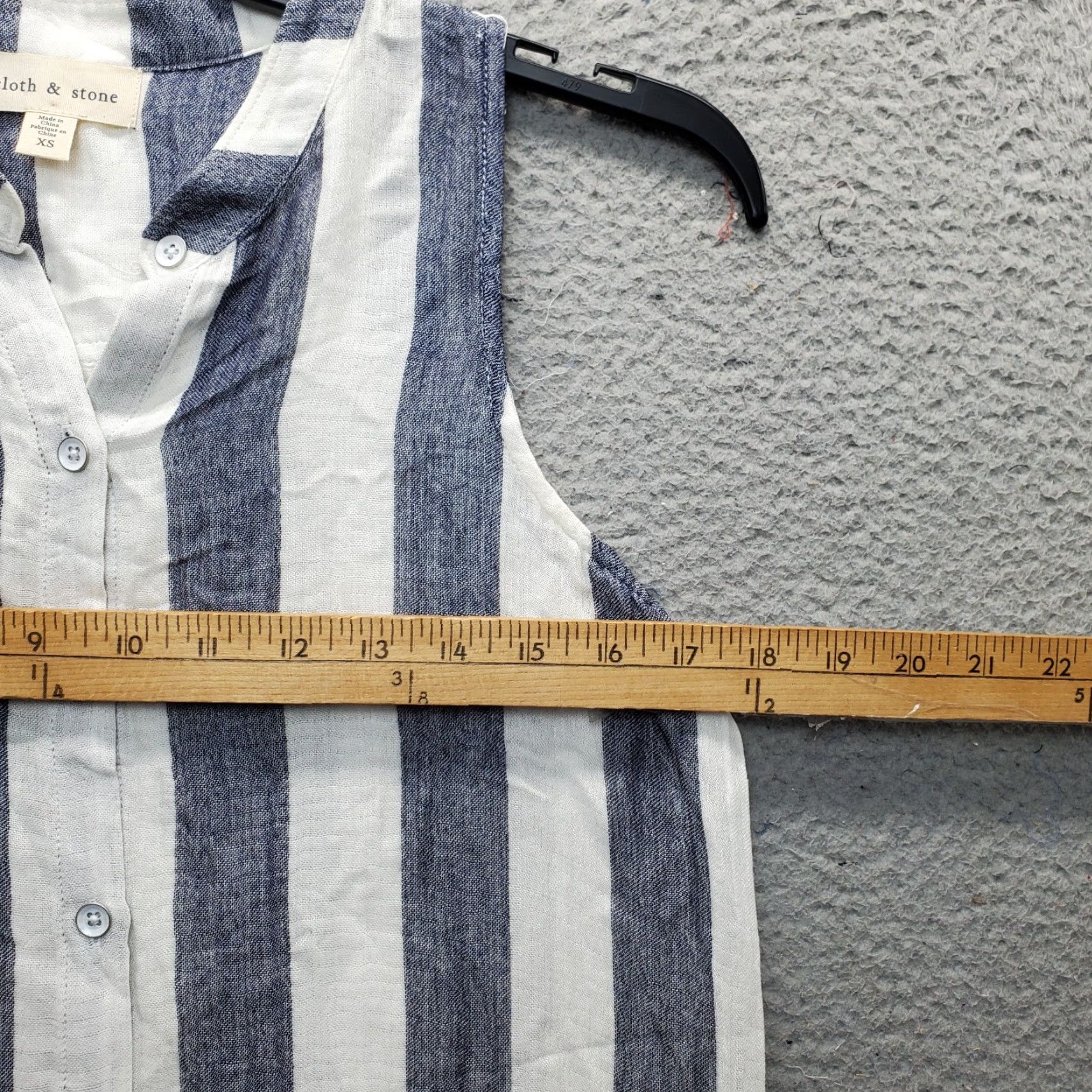 CLOT Cloth & Stone Shirt Womens Size XS Multicolor Striped Sleeveless Button-Front Rayon Top Size XS / US 0-2 / IT 36-38 - 4 Thumbnail
