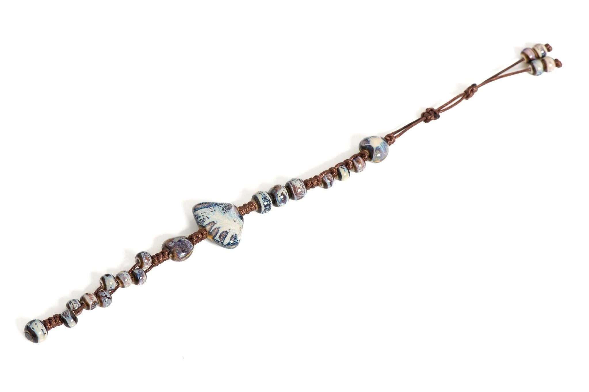 Handmade Butterfly Shell Ceramic Bracelet Jewelry Gift For Her Size ONE SIZE - 8 Thumbnail