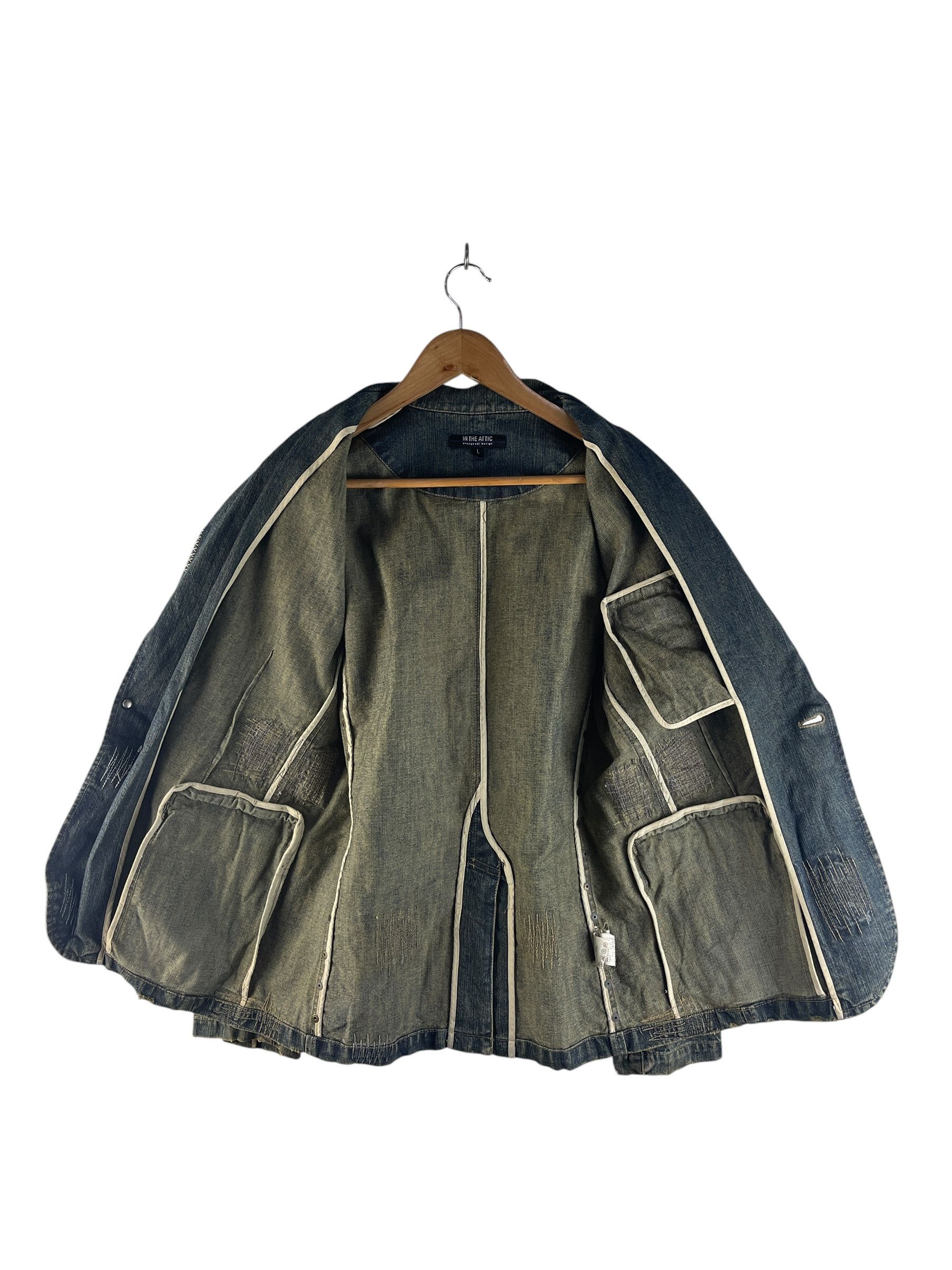In The Attic Vintage IN THE ATTIC Distressed Denim Jacket Y2K Patchwork Size US S / EU 44-46 / 1 - 4 Thumbnail