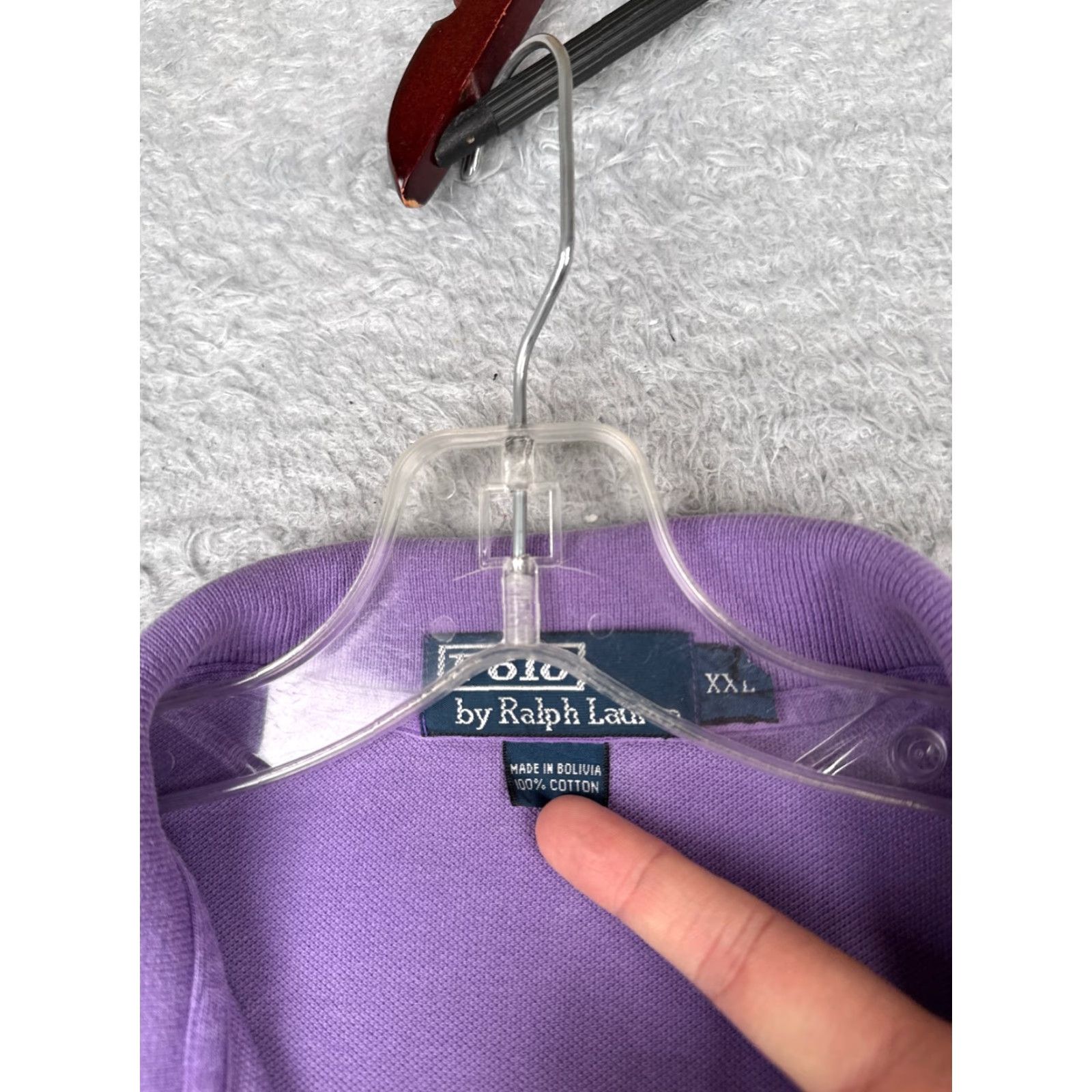 Ralph Lauren VINTAGE Polo Ralph Lauren Shirt Men 2XL Purple Short Sleeve 100% Cotton Polo Shirt, 80s Golf Theme, Slim Fit Mens Size US XXL / EU 58 / 5 - 7 Thumbnail