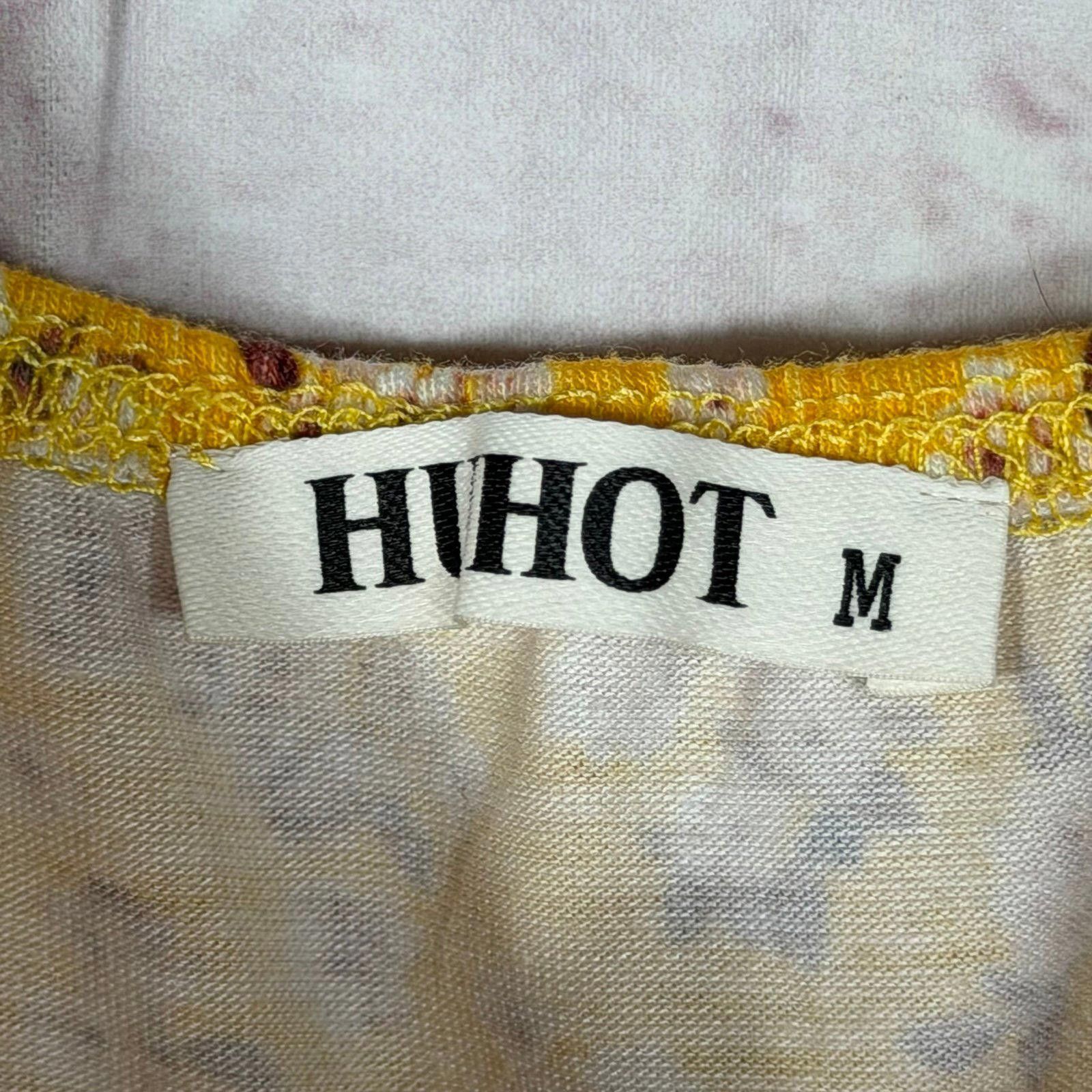 Other HUHOT Medium Yellow Floral Summer Dress Size M / US 6-8 / IT 42-44 - 5 Thumbnail