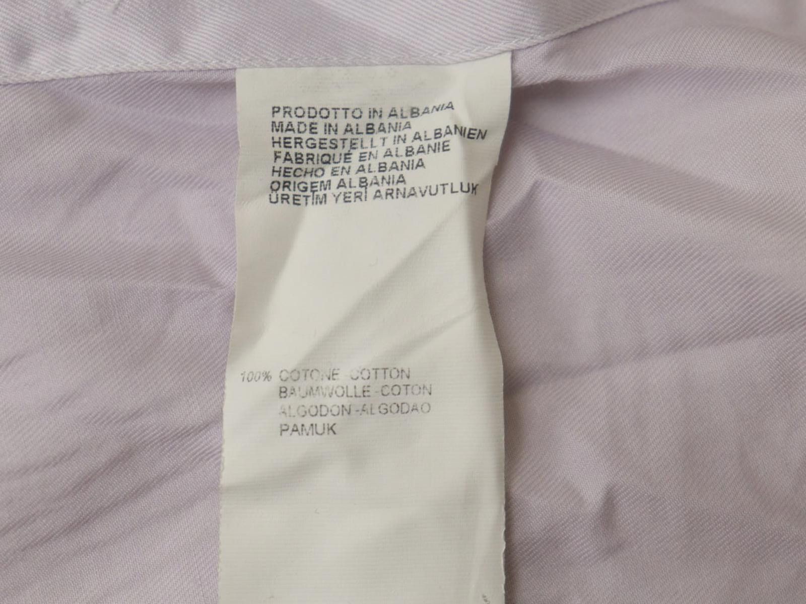 Armani Armani Pink 100% Cotton Collar Formal Dress Shirt Size 40 Size 38R - 10 Thumbnail